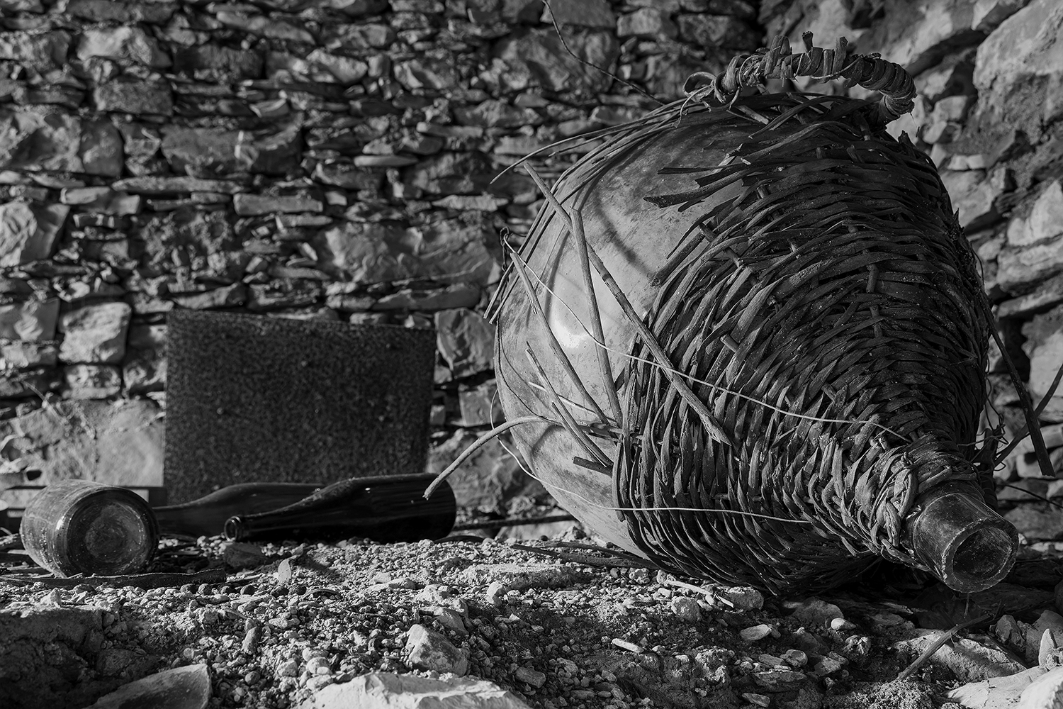 The flask and bottles