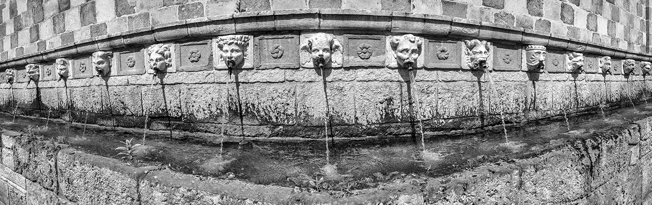 L'Aquila, the fountain of 99 spouts