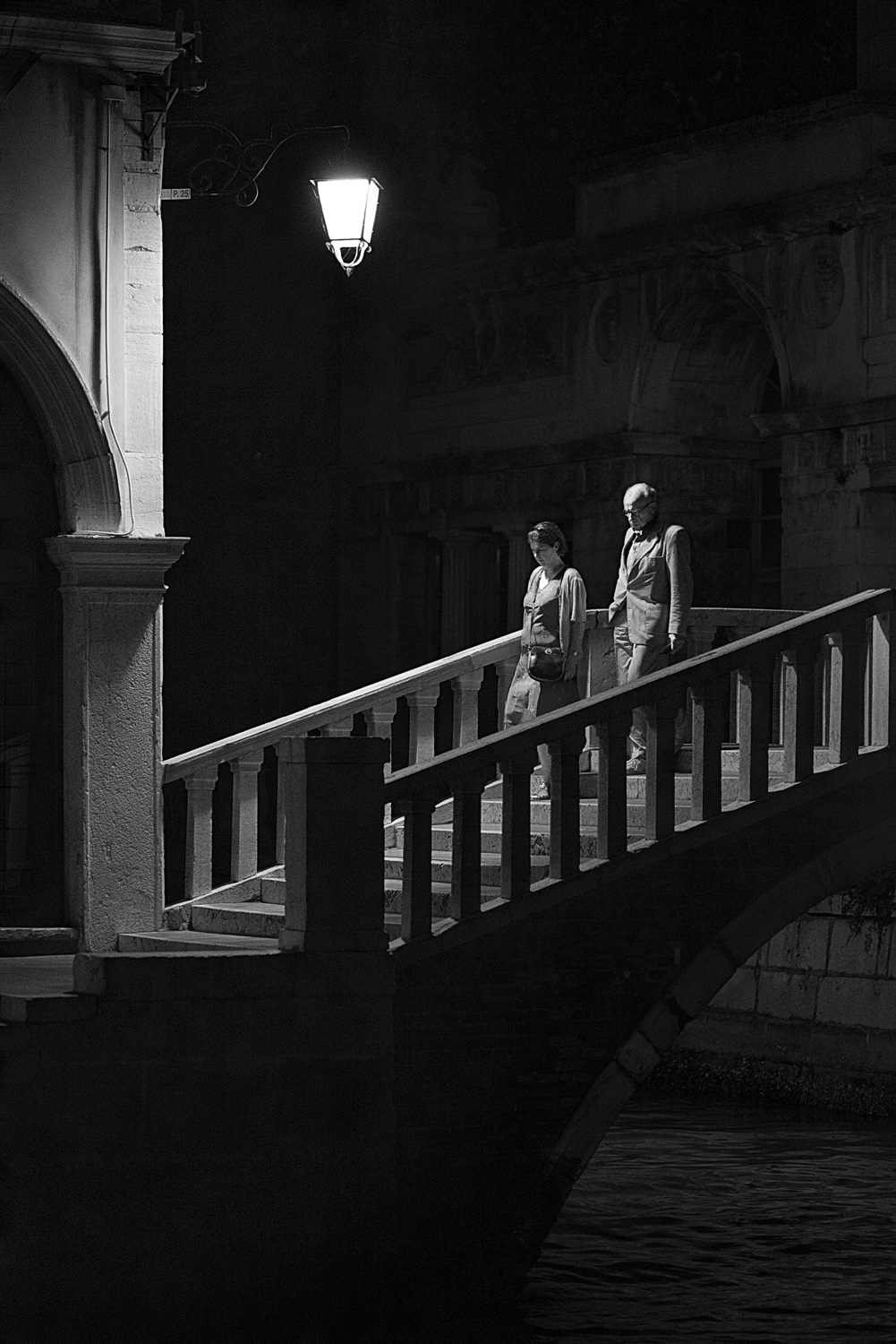 bridge at night on venice