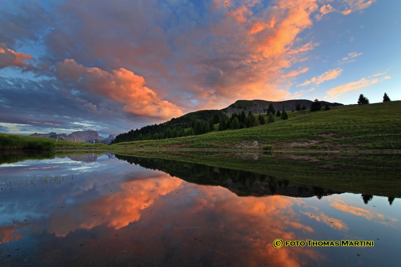 Monte Peller: tramonto esplosivo