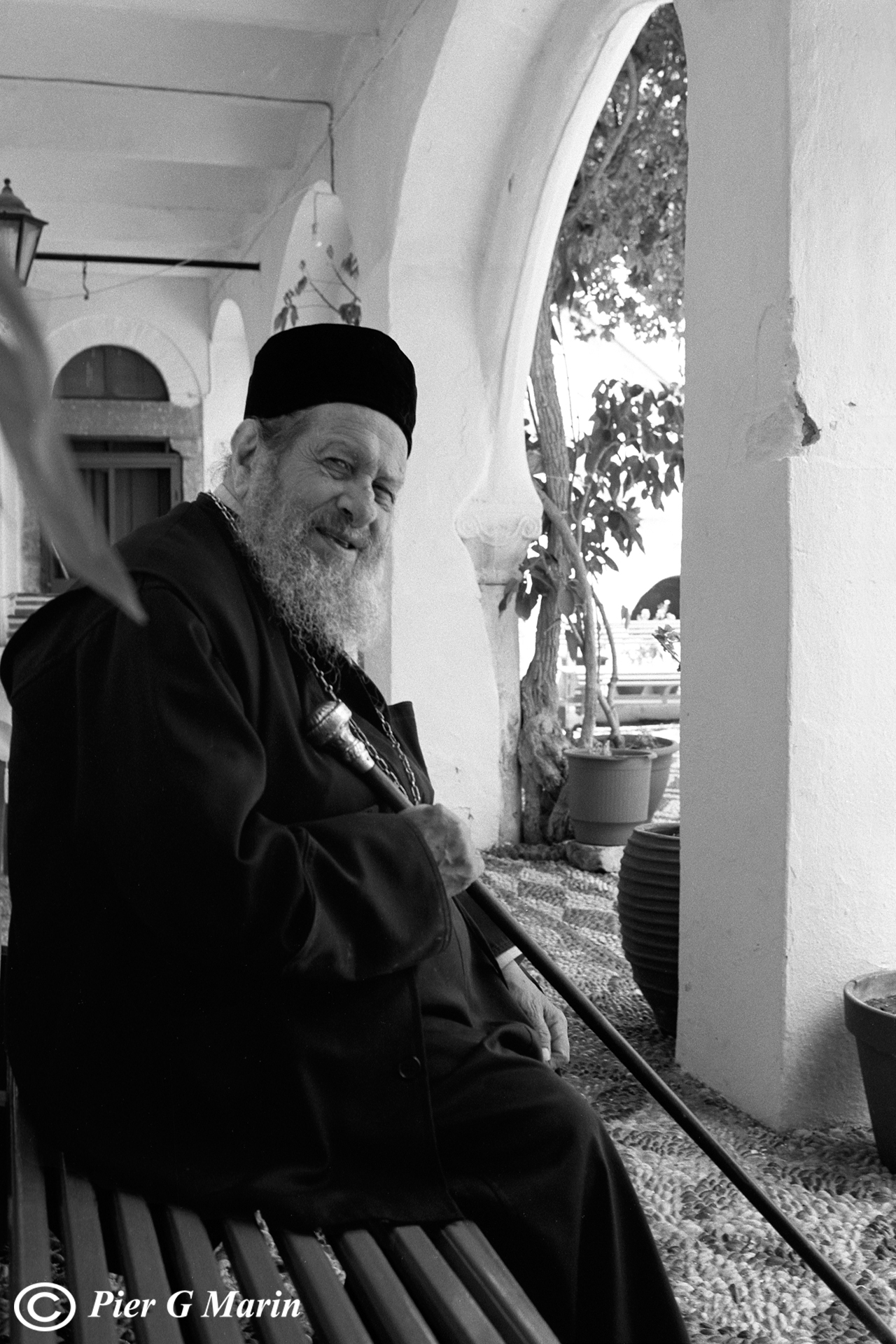 Symi, The Blind Archimandrite Panormitis, 2005