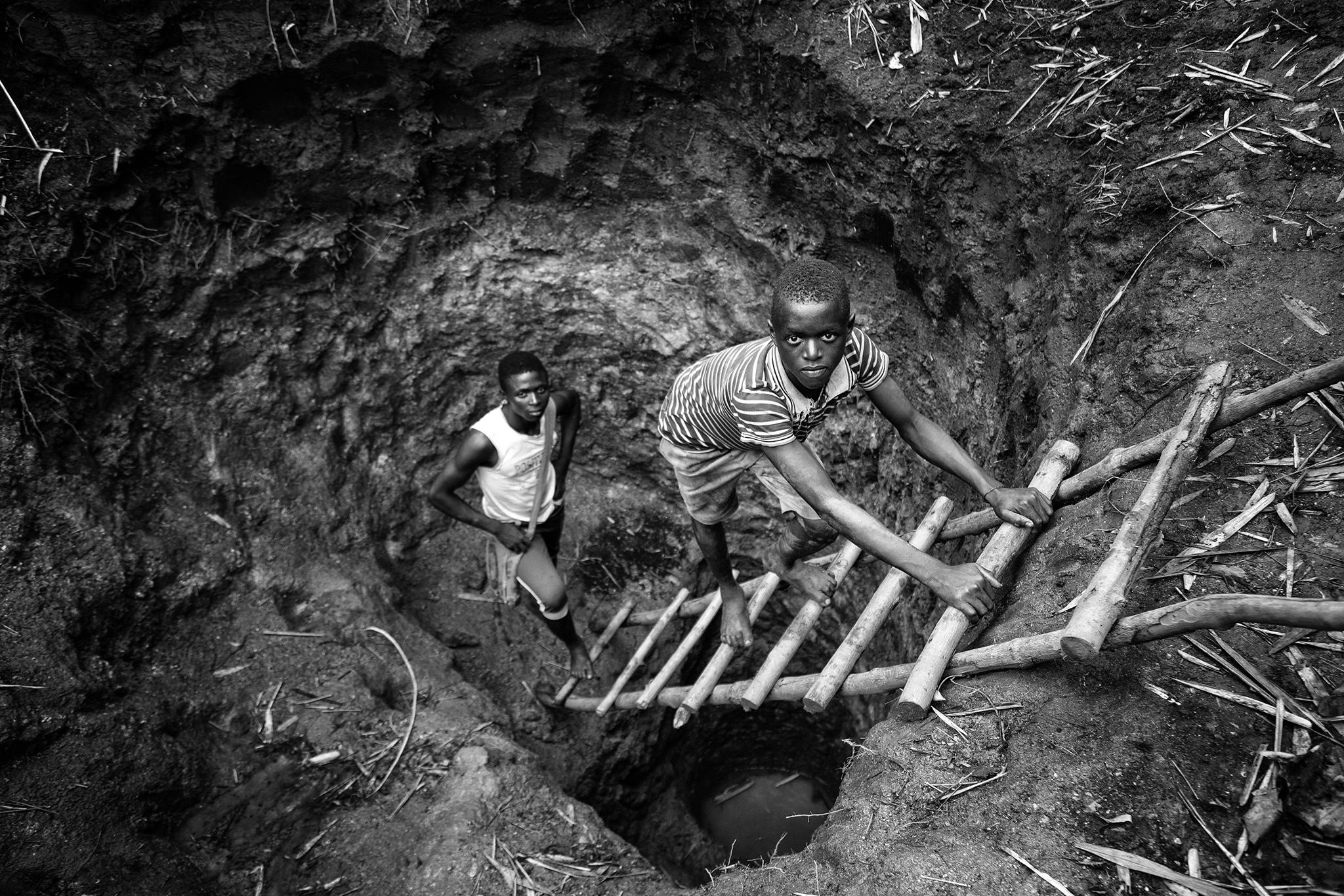 Construction of a well in Benin