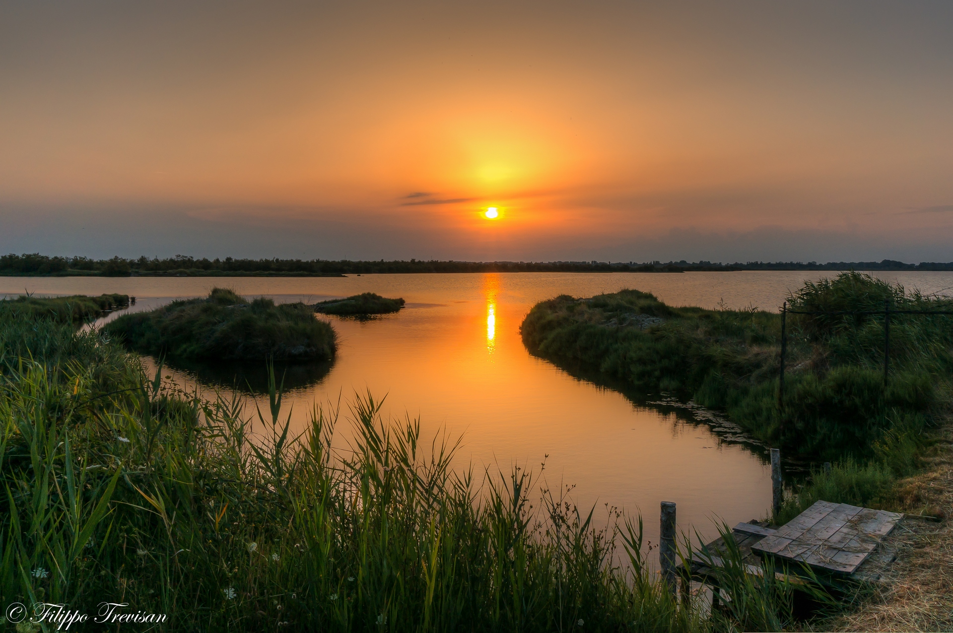 Il mare calmo della sera