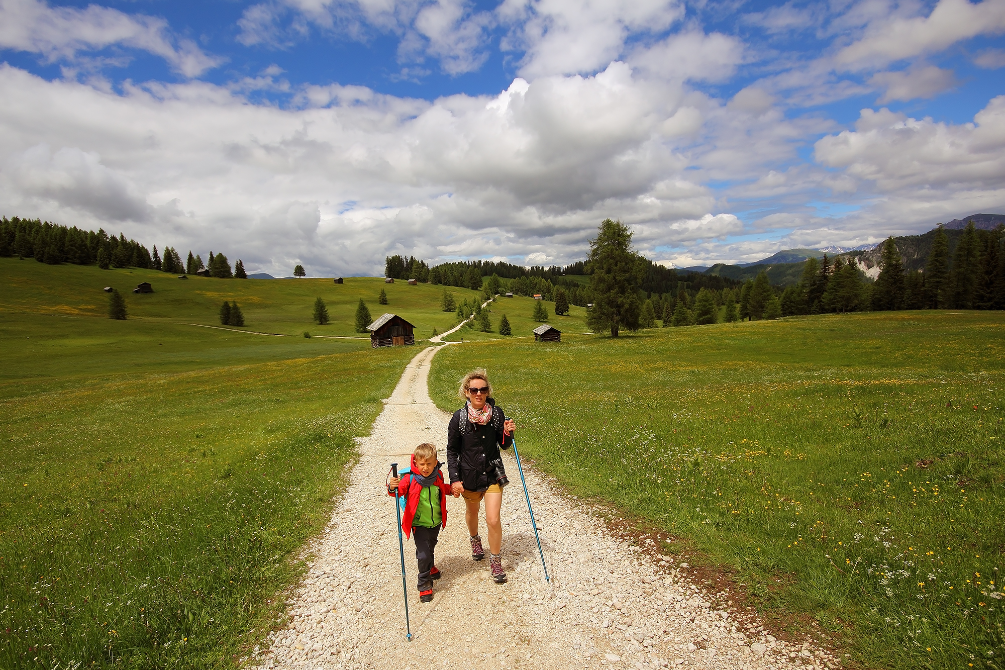 trekking to the Armentara meadows