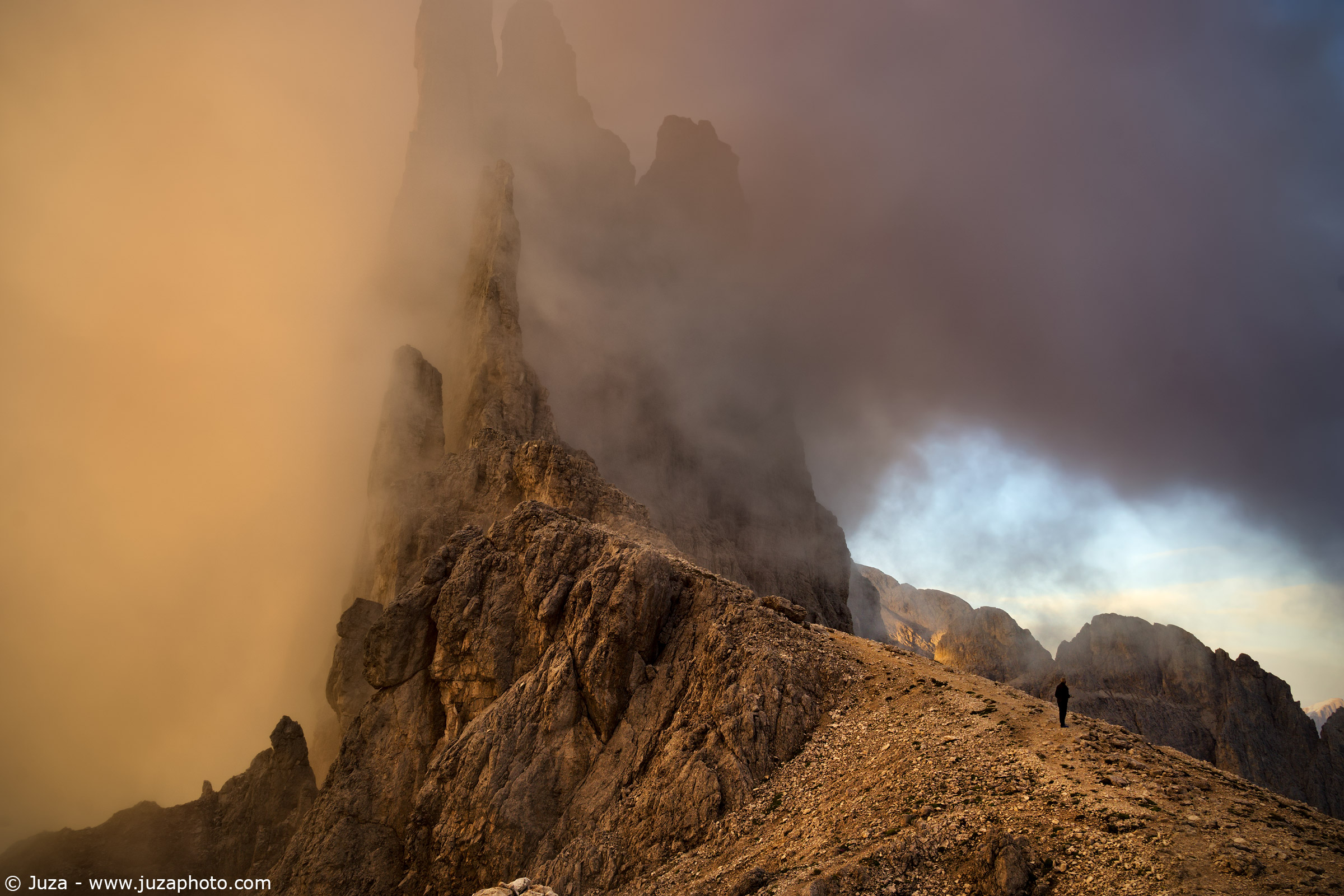 Tramonto sulle Torri del Vajolet