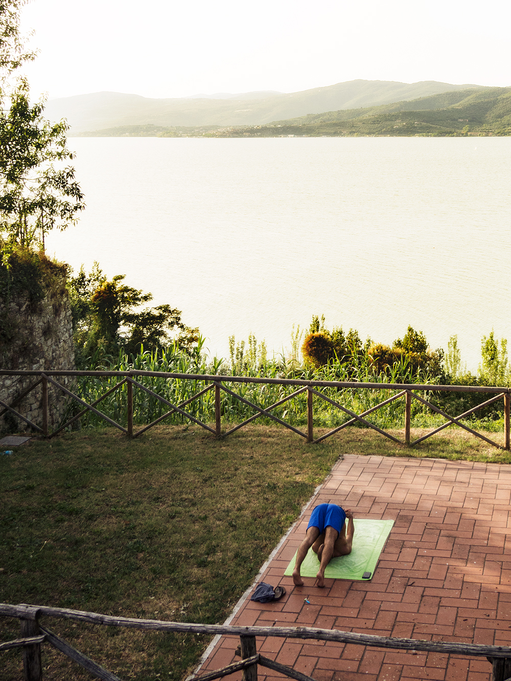 Stretching in the golden hour