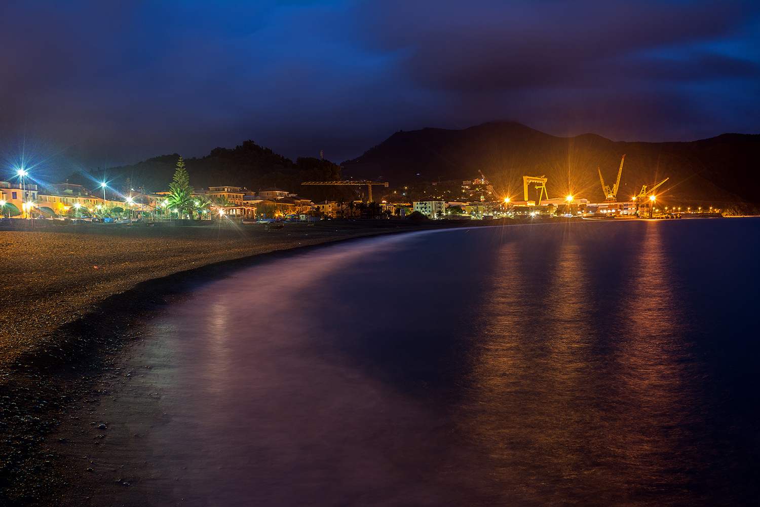 On the beach in Riva Trigoso