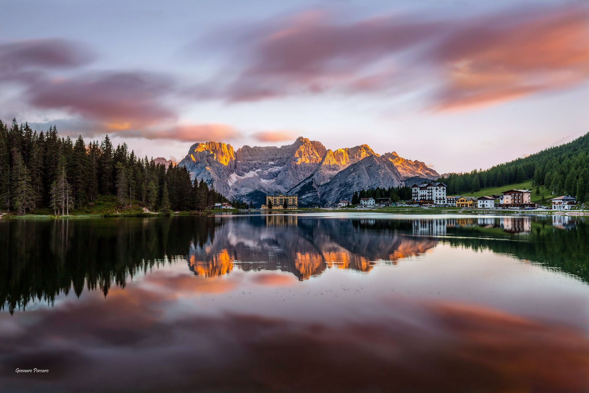 241/2 Sunset on Lake misurina
