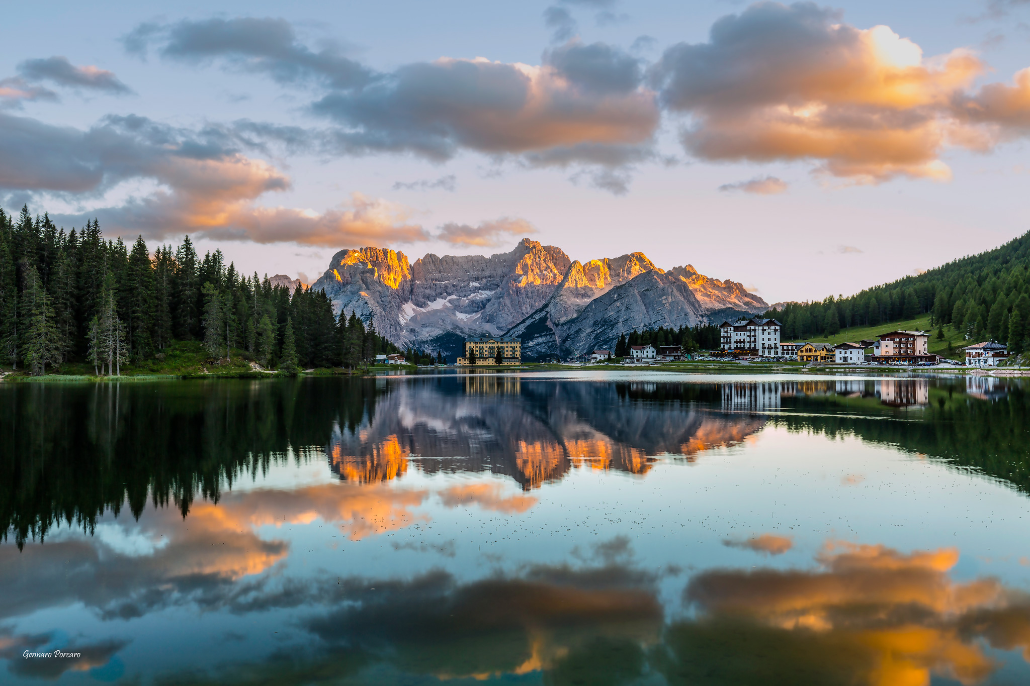 .....___ Sunset in the mirror ... Lake misurina___ ..