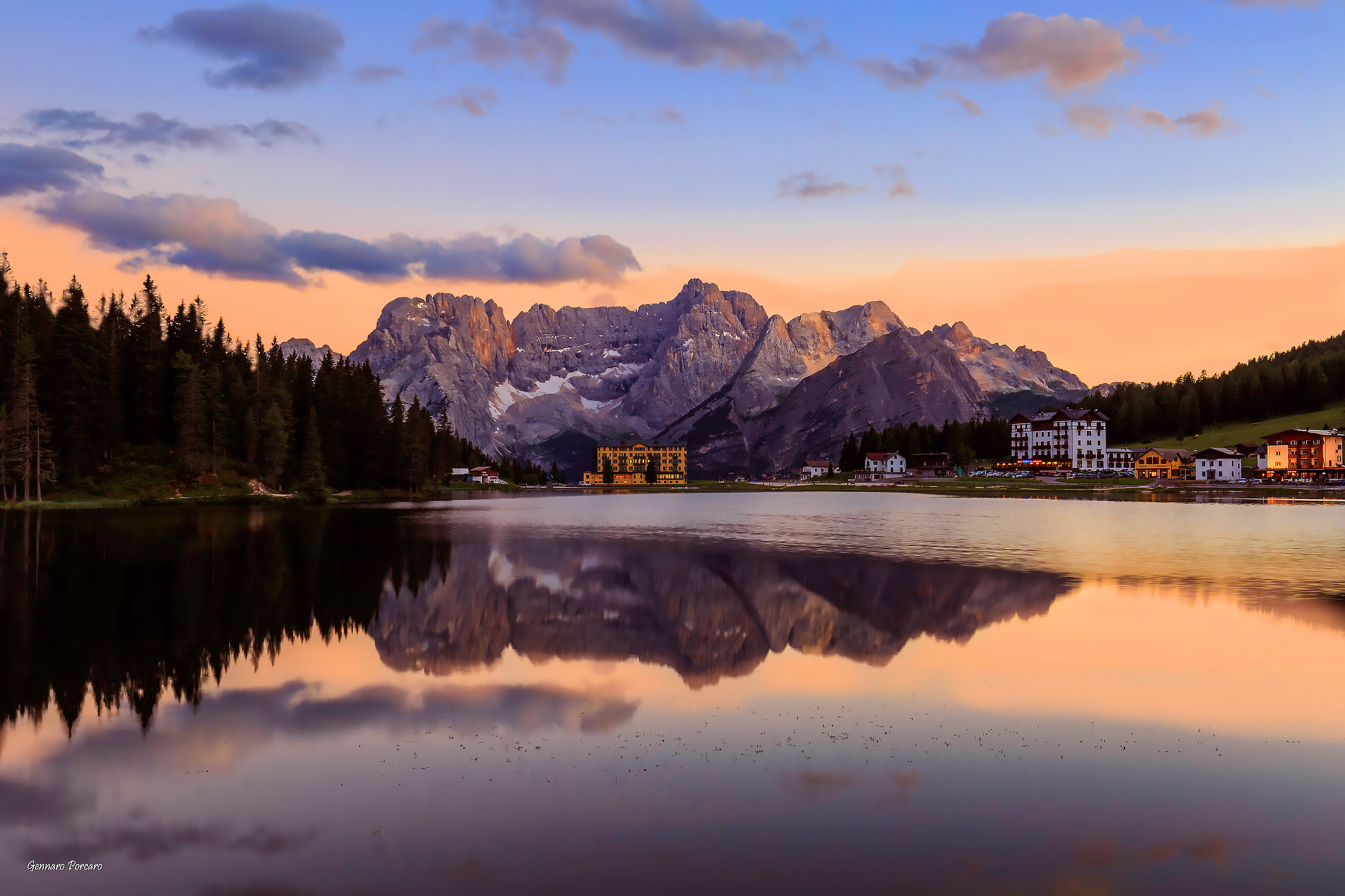 ..........___ Dusk at Lake Misurina ___.........