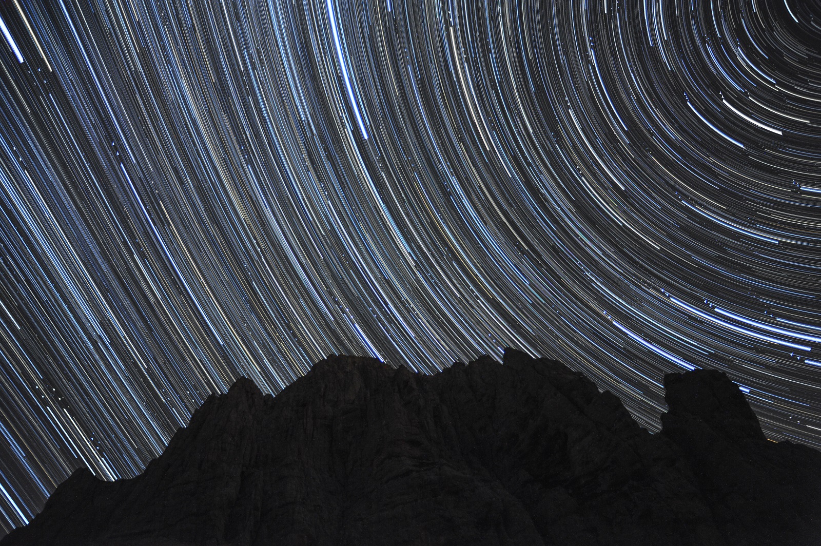 startrail pizzo del diavolo, gran gendarme