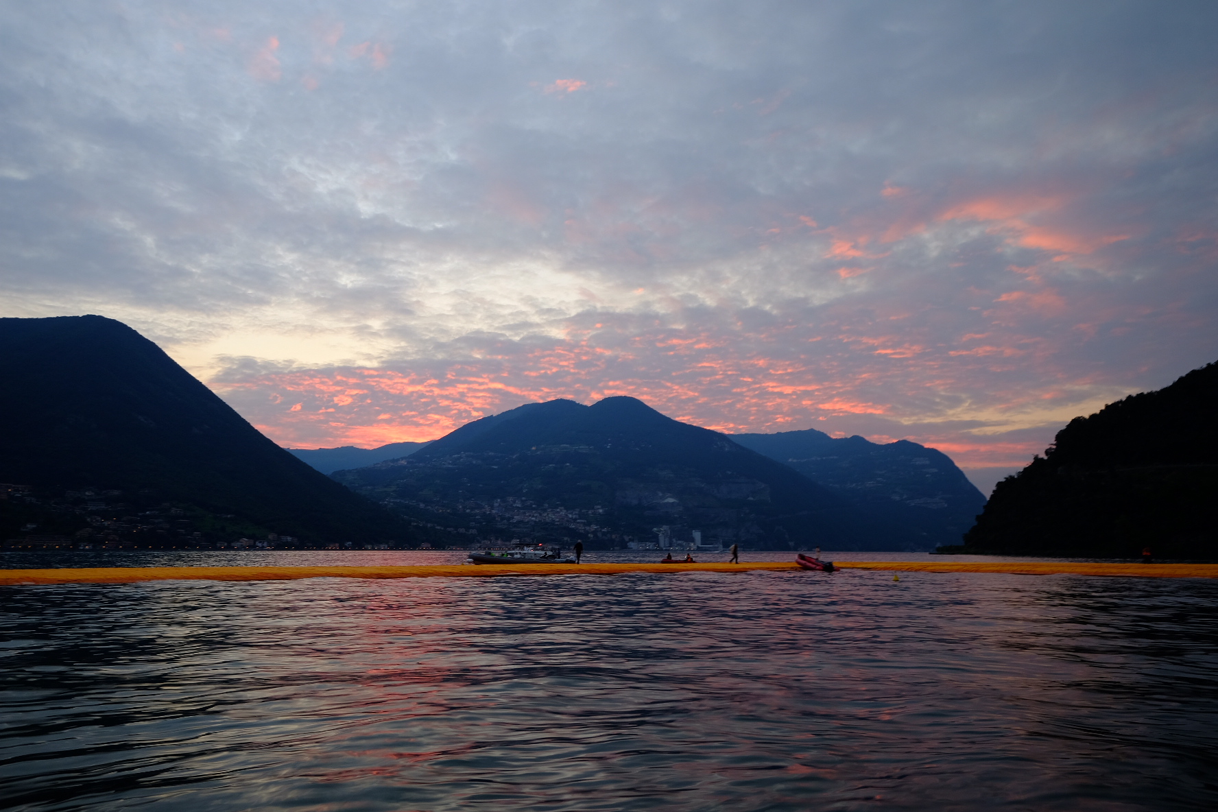 Sunset on the Floating Piers