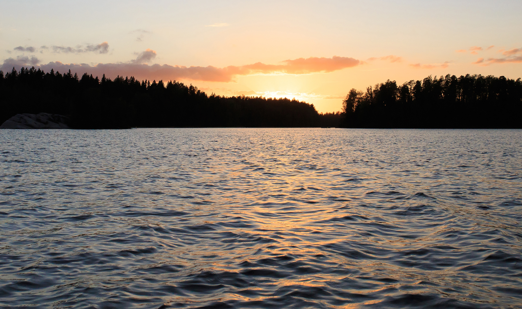 Summer evening on the lake