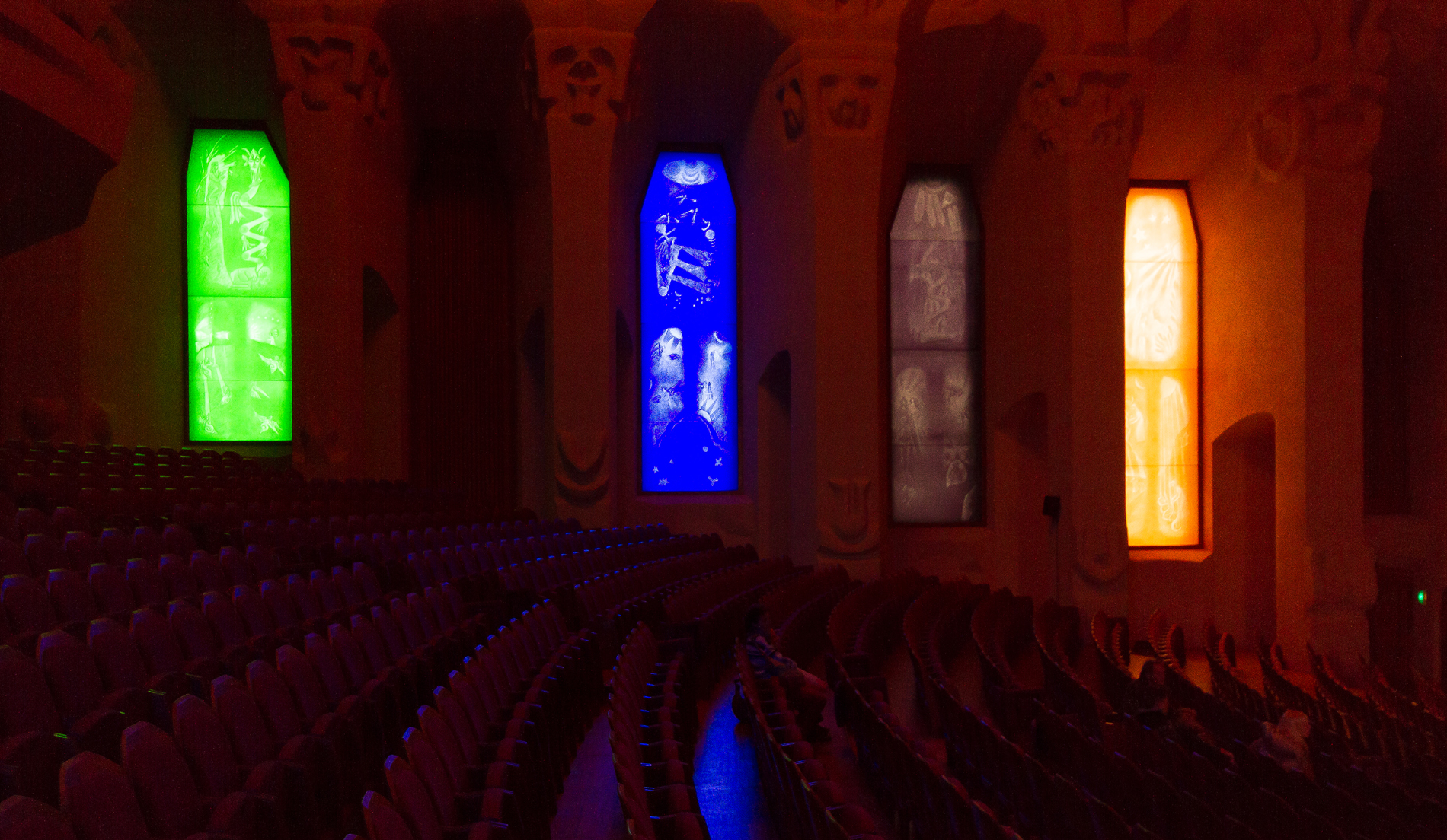 Goetheanum (Colored Windows in the main hall)