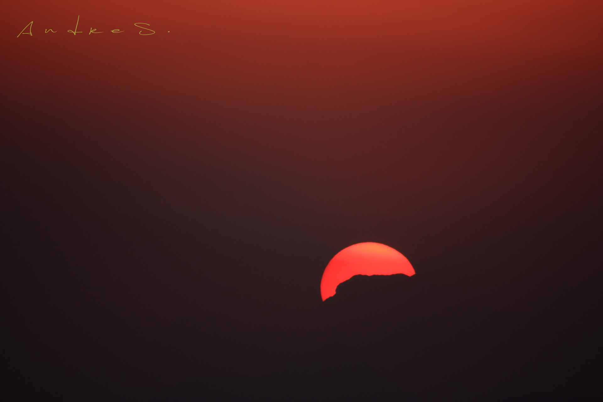 sunset "on the rocks"