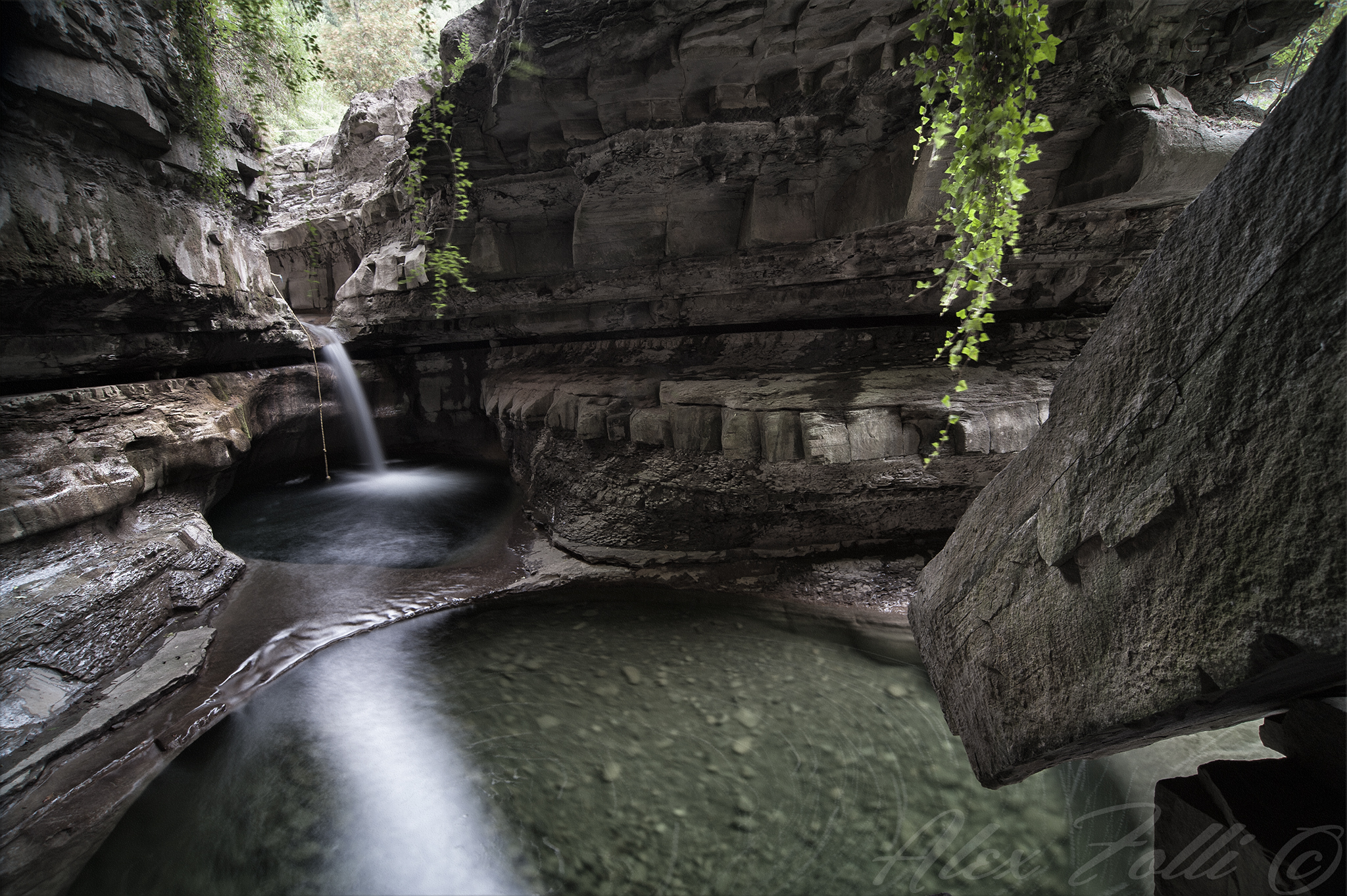 roaring waterfall of Premilcuore