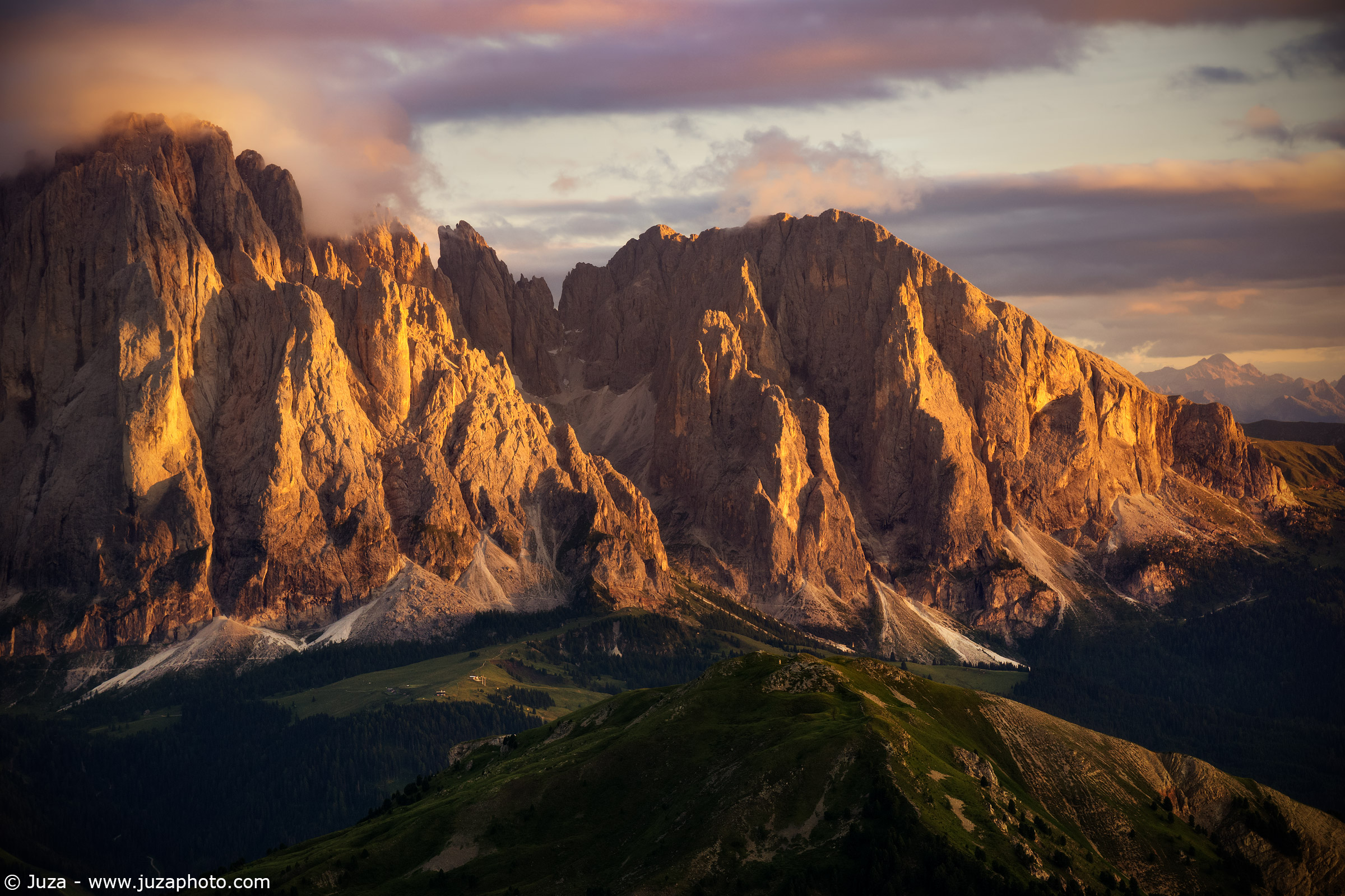 Tramonto sul Sassolungo