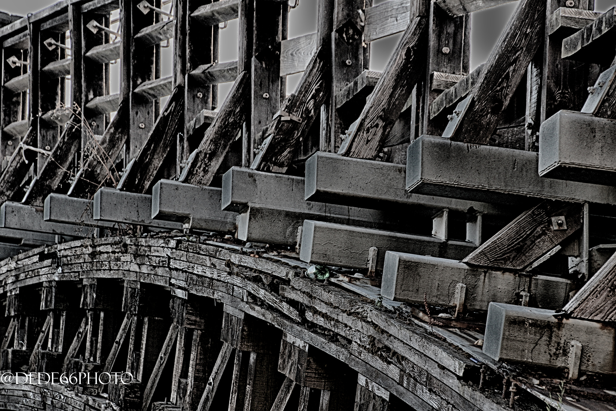 Unusual view of the Accademia bridge