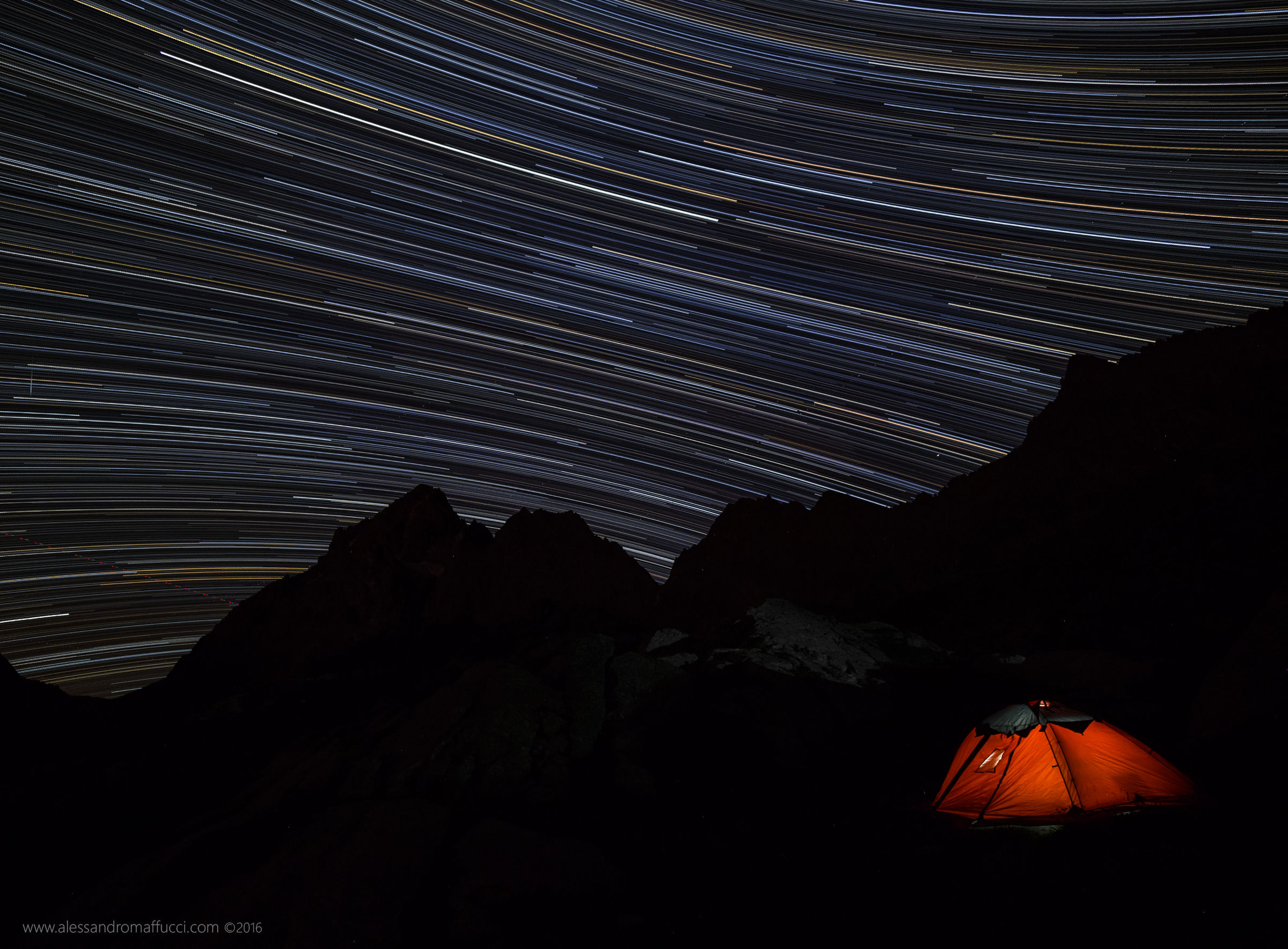 swirl of stars at high altitude ...