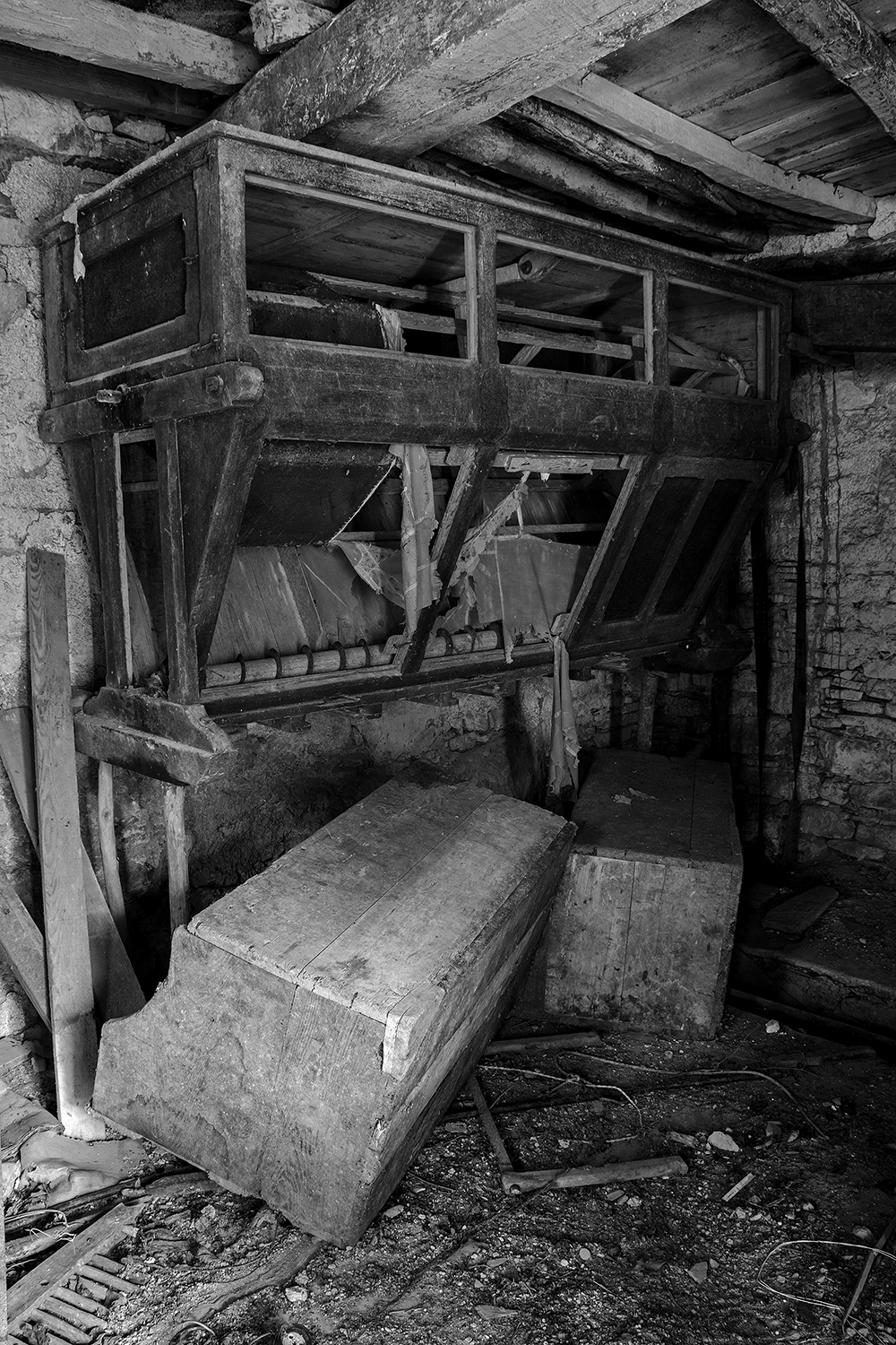 Inside the old mill