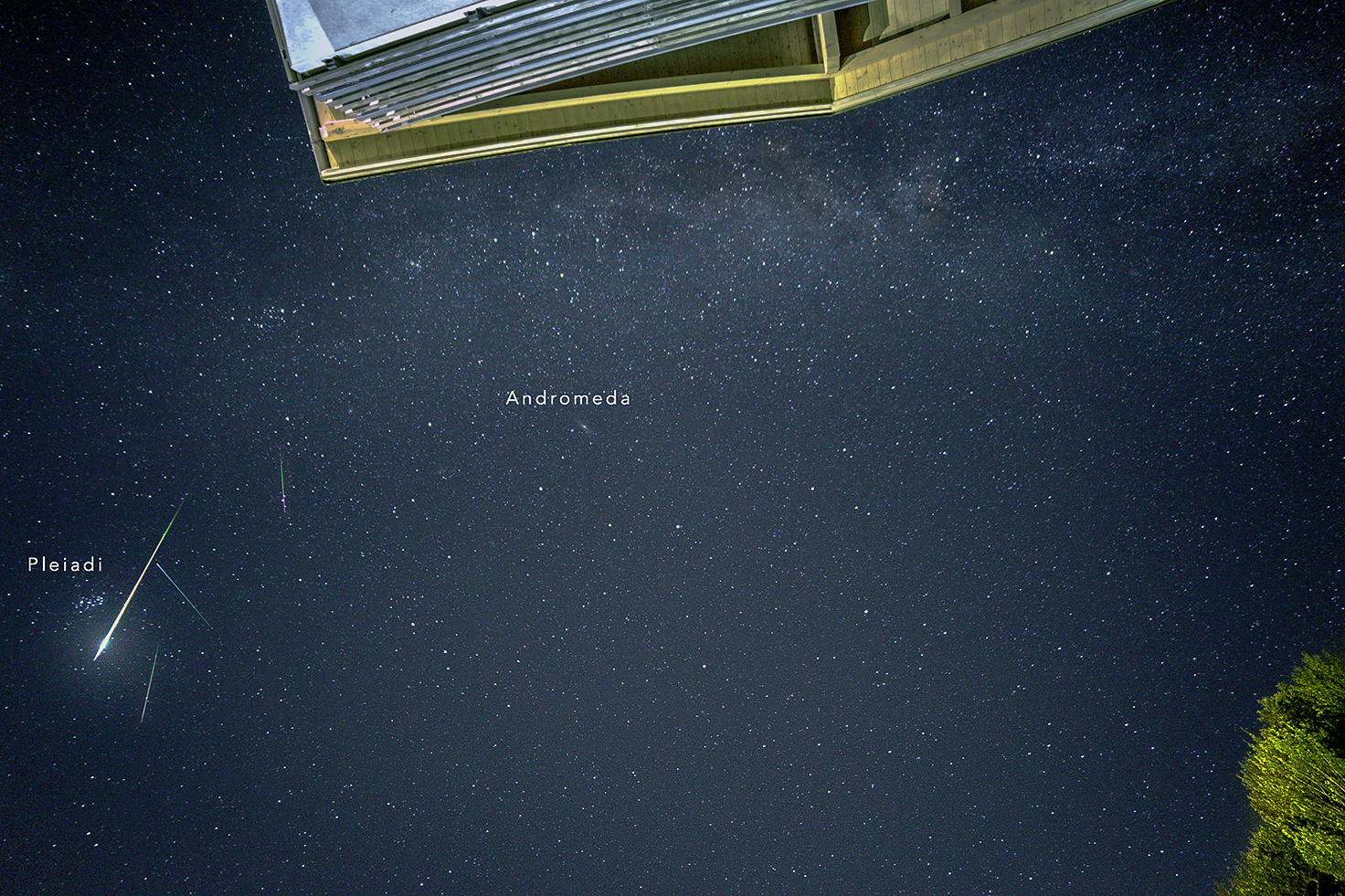 Launches a javelin between the Pleiades and Andromeda.