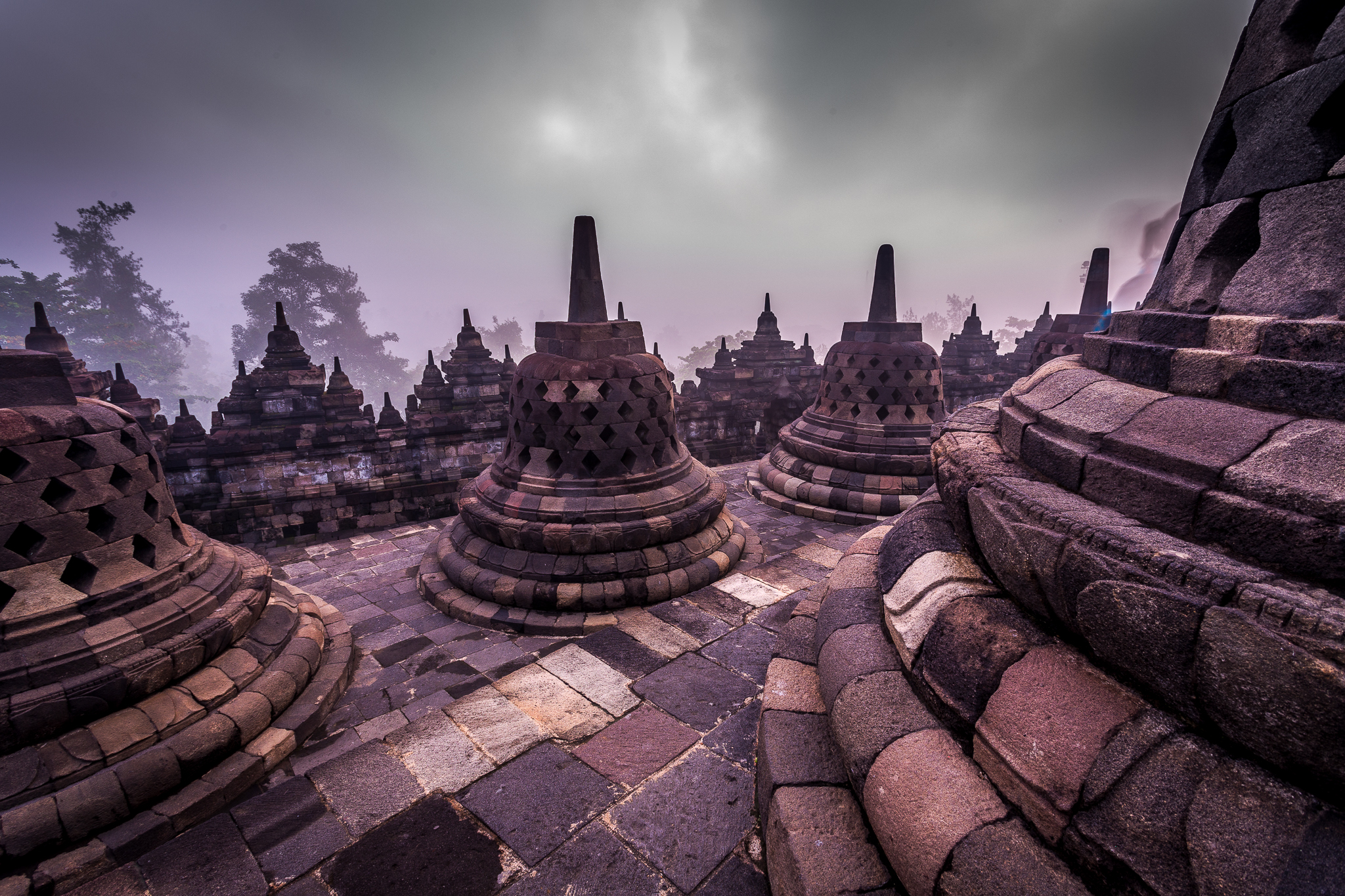 Borobudur temple at sunrise