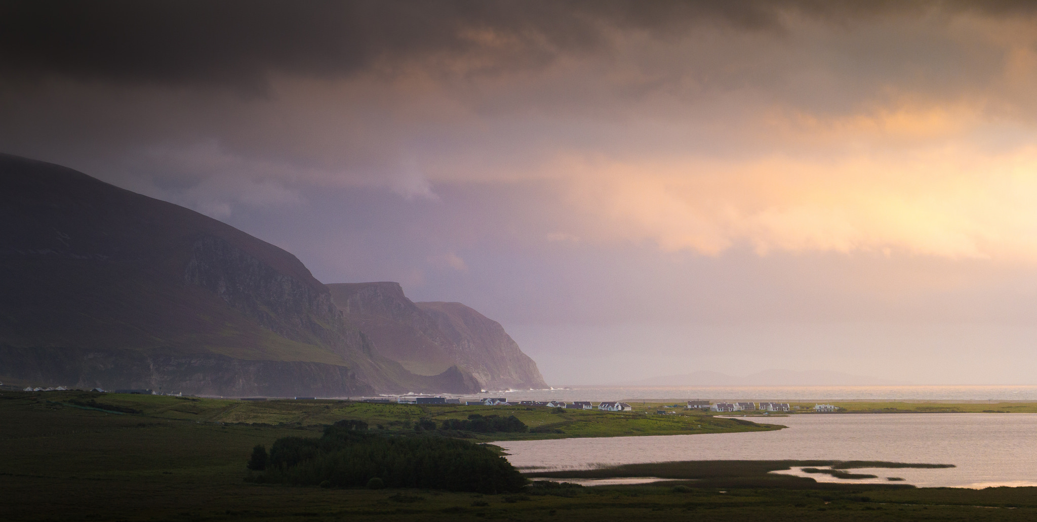 Achill Island at sunset