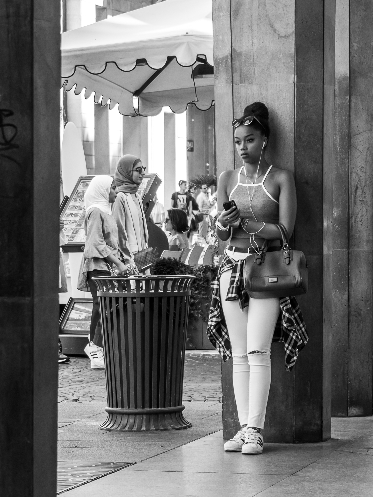 accompanied by music