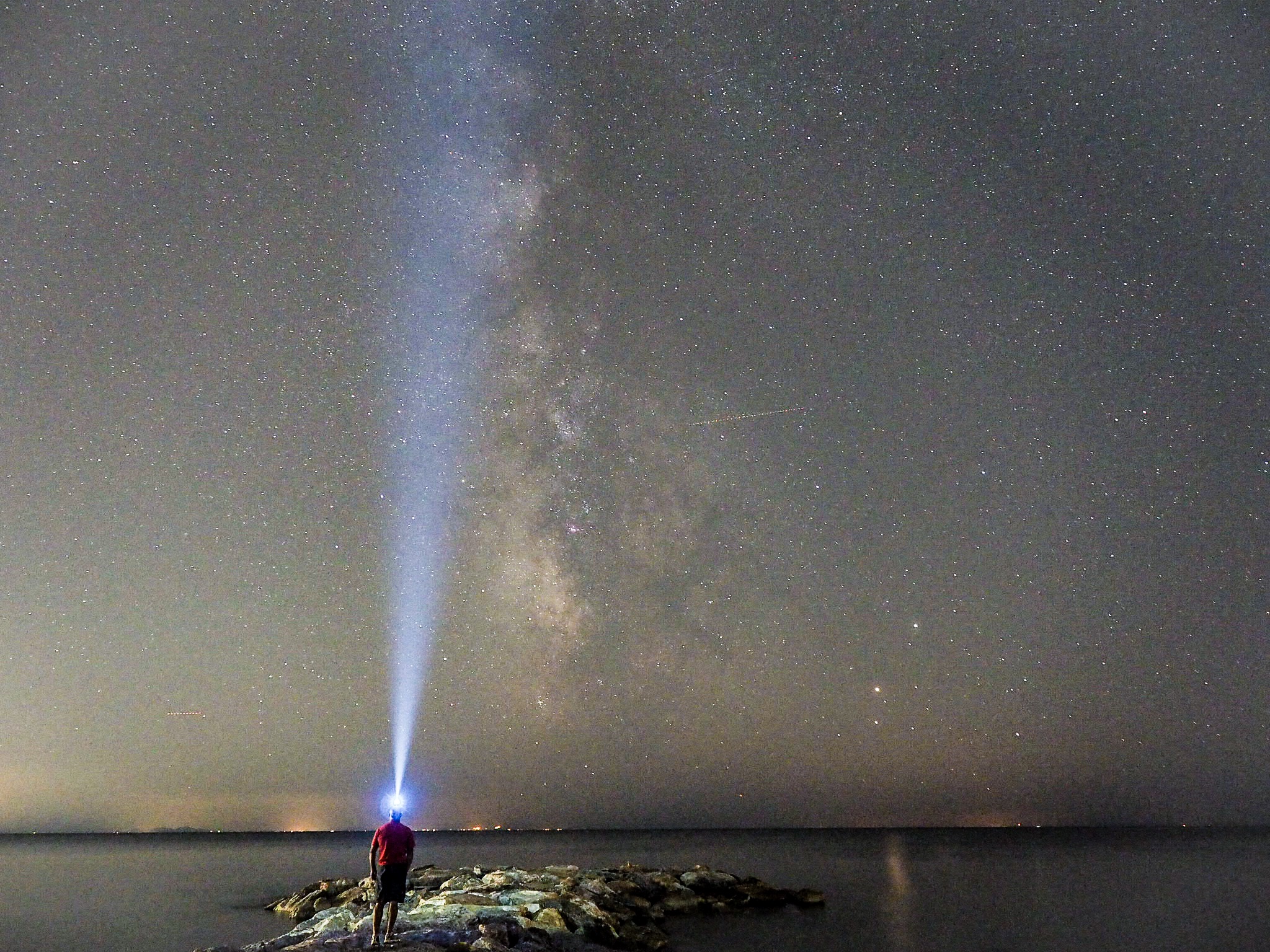 Milky Way on the sea Cecina Tuscany