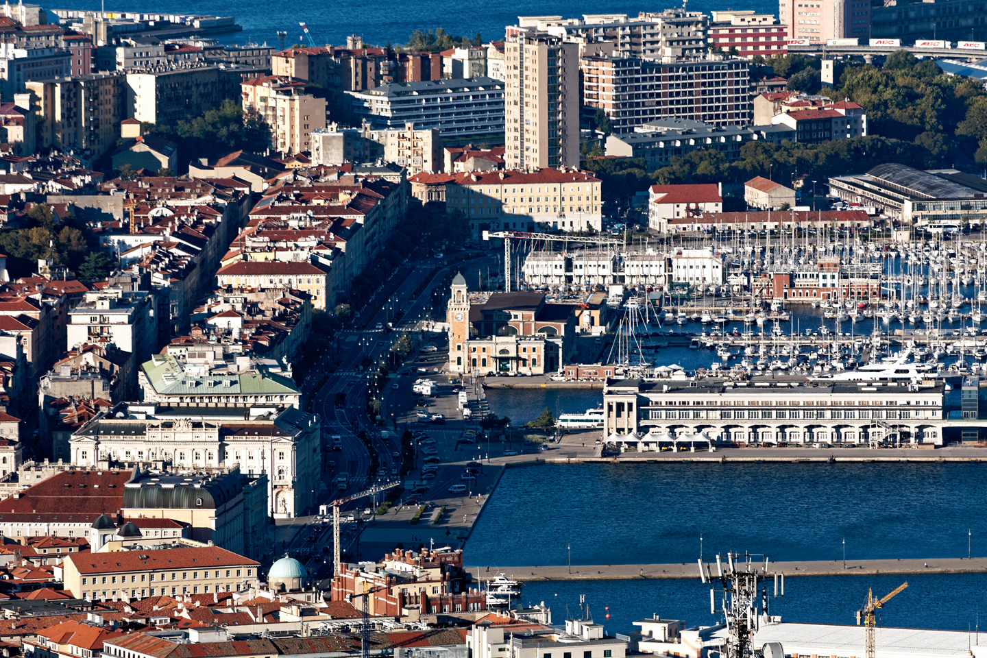 Trieste, the banks early in the morning