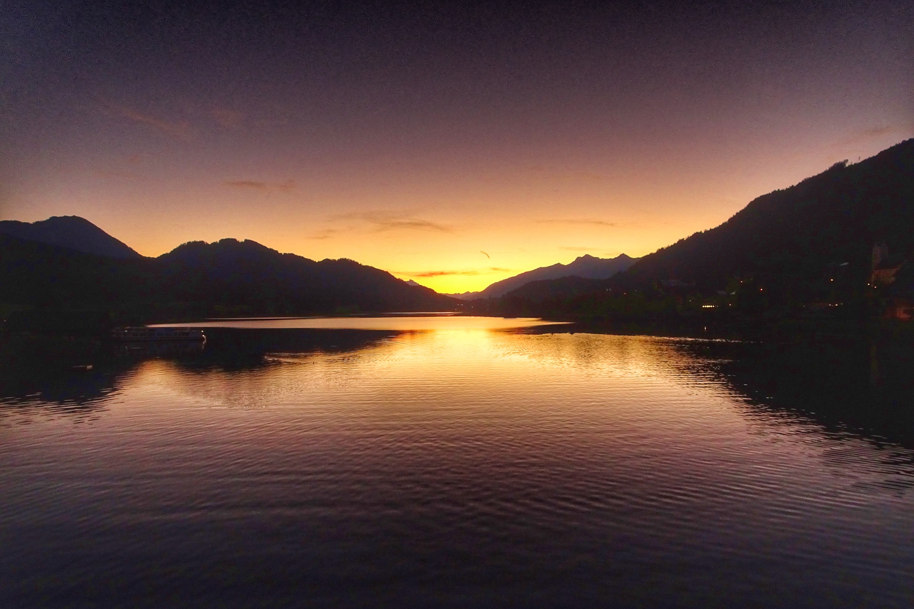Sunset on Lake Weissensee