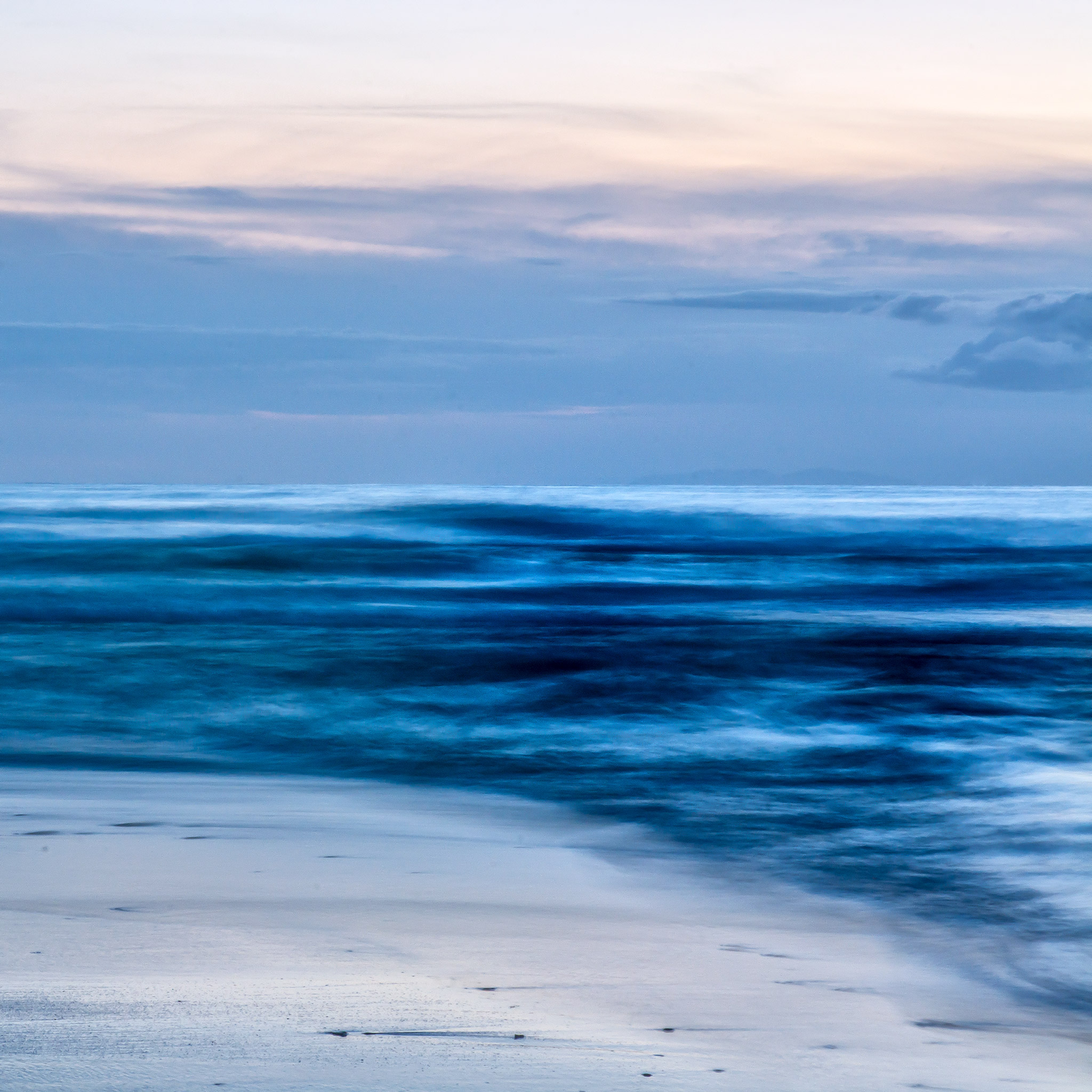 Rough seas at sunset