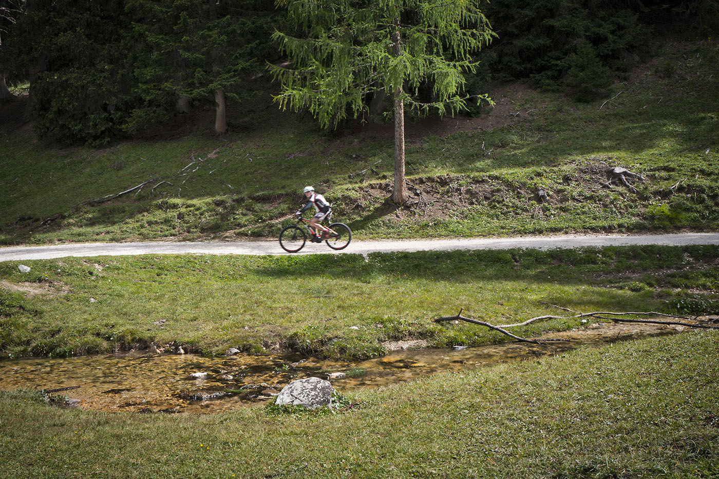 Biking in the mountain ...