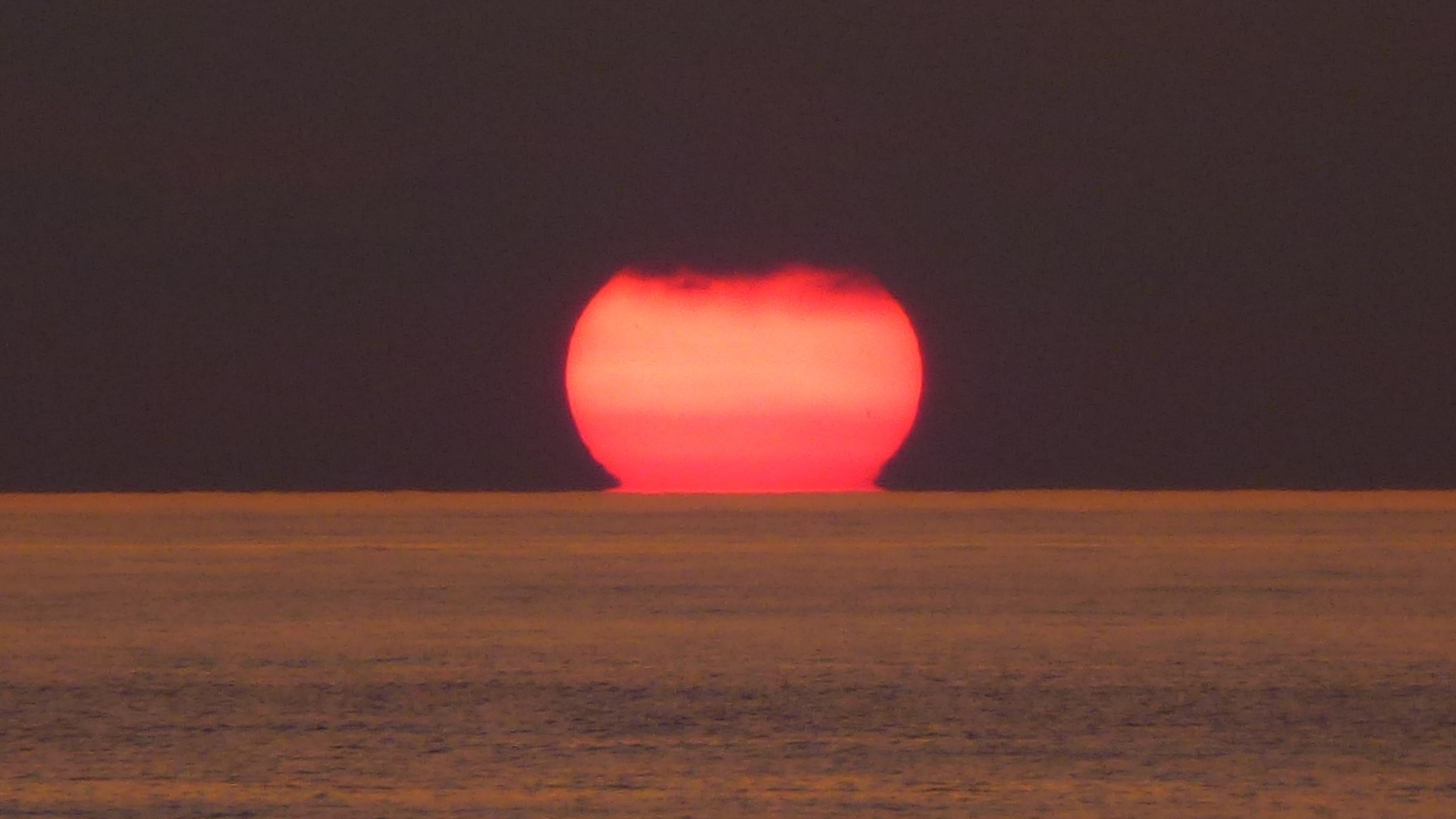 The plunge of the sun