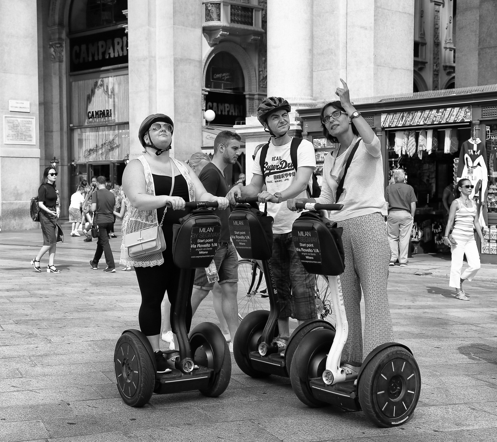In the center with Segway