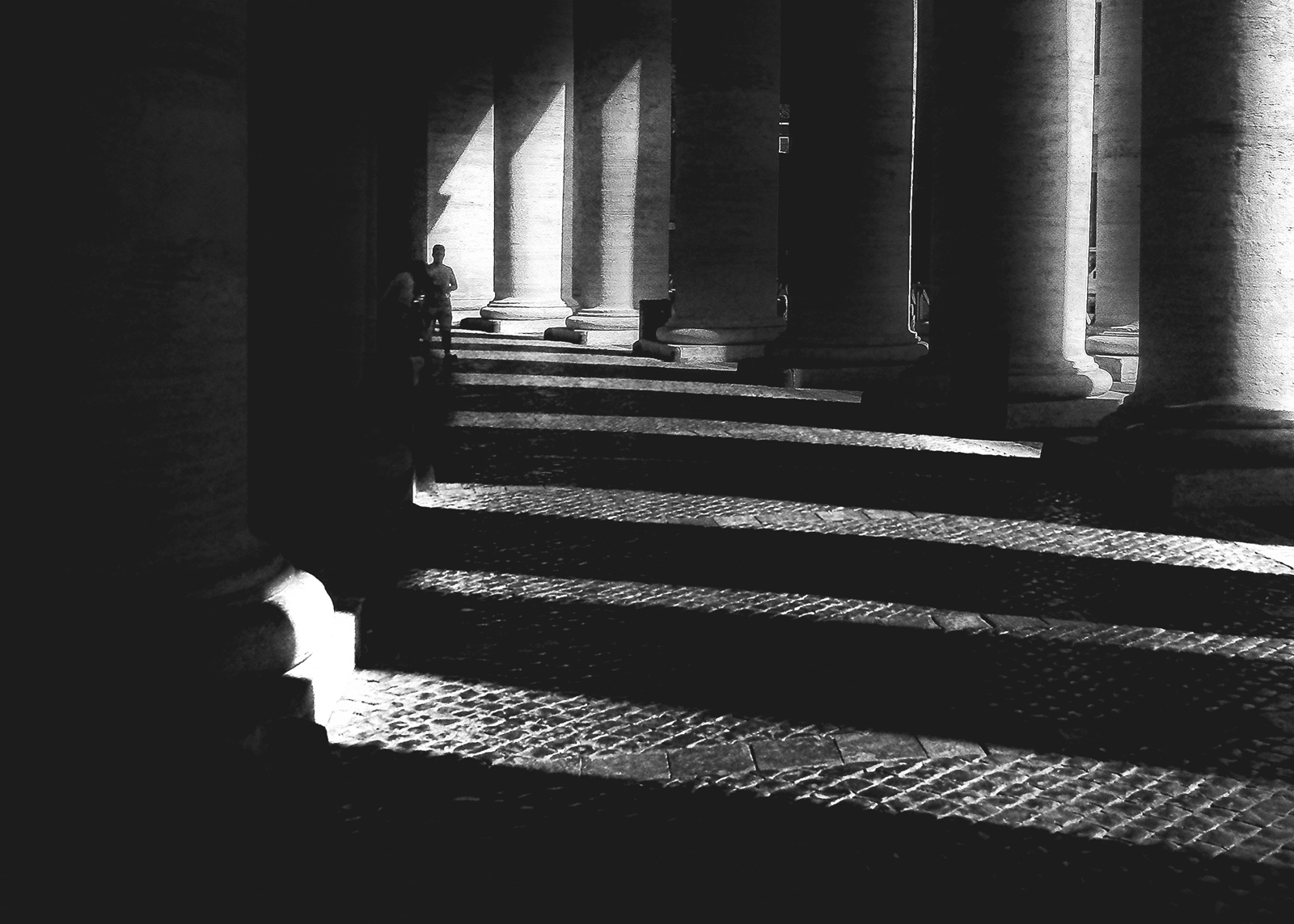 Under columns Vatican