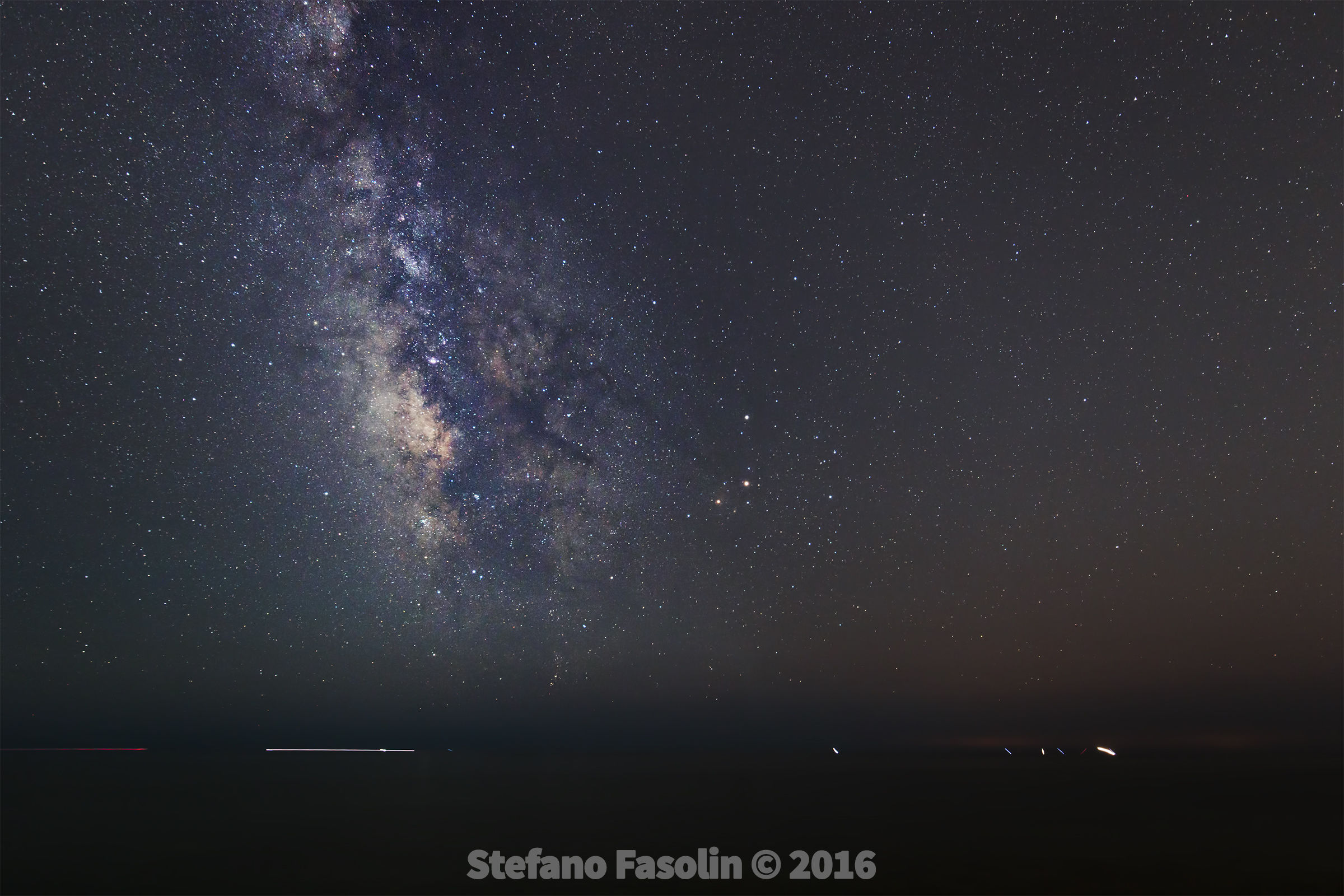 The dip of the Milky Way