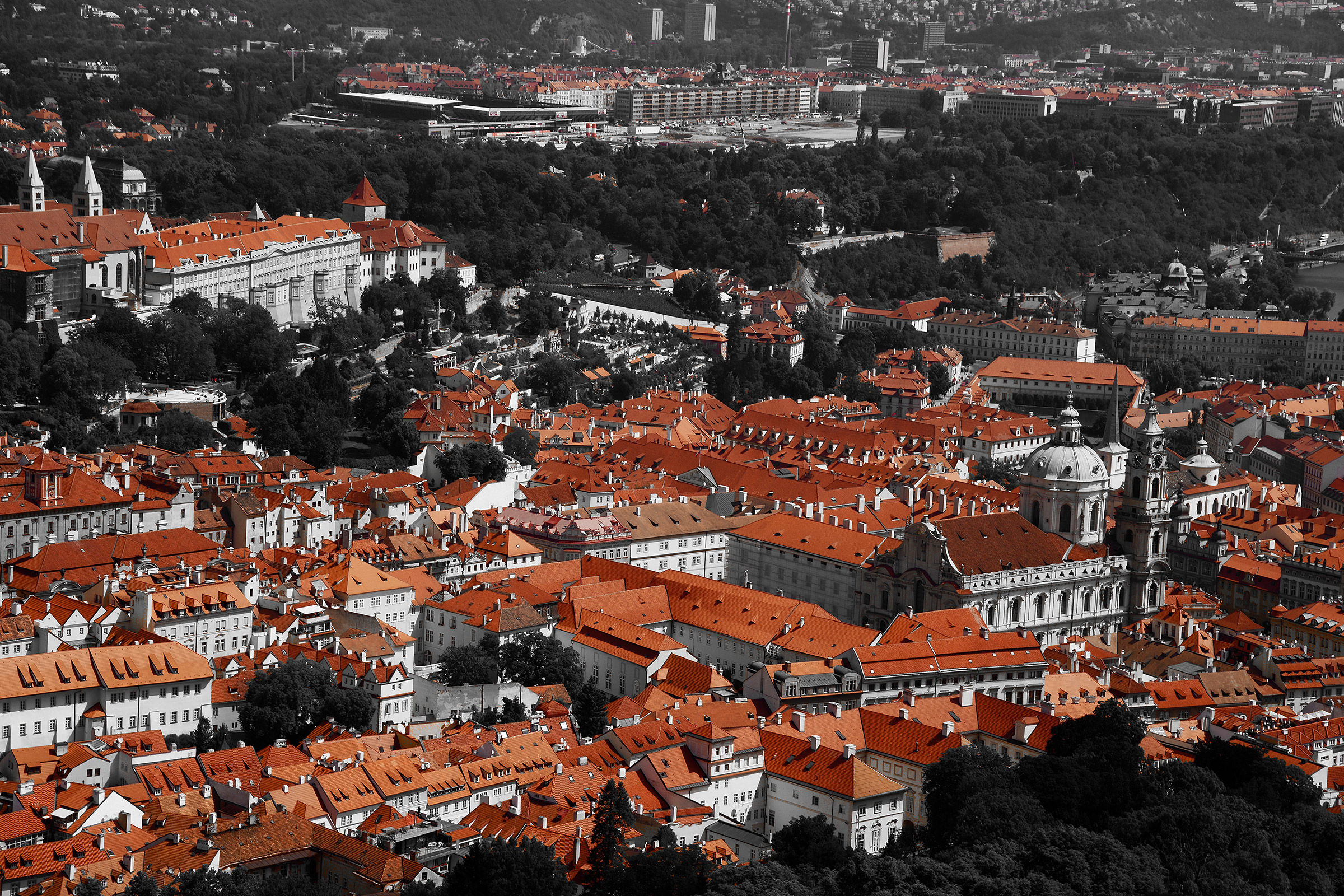 The rooftops of Prague