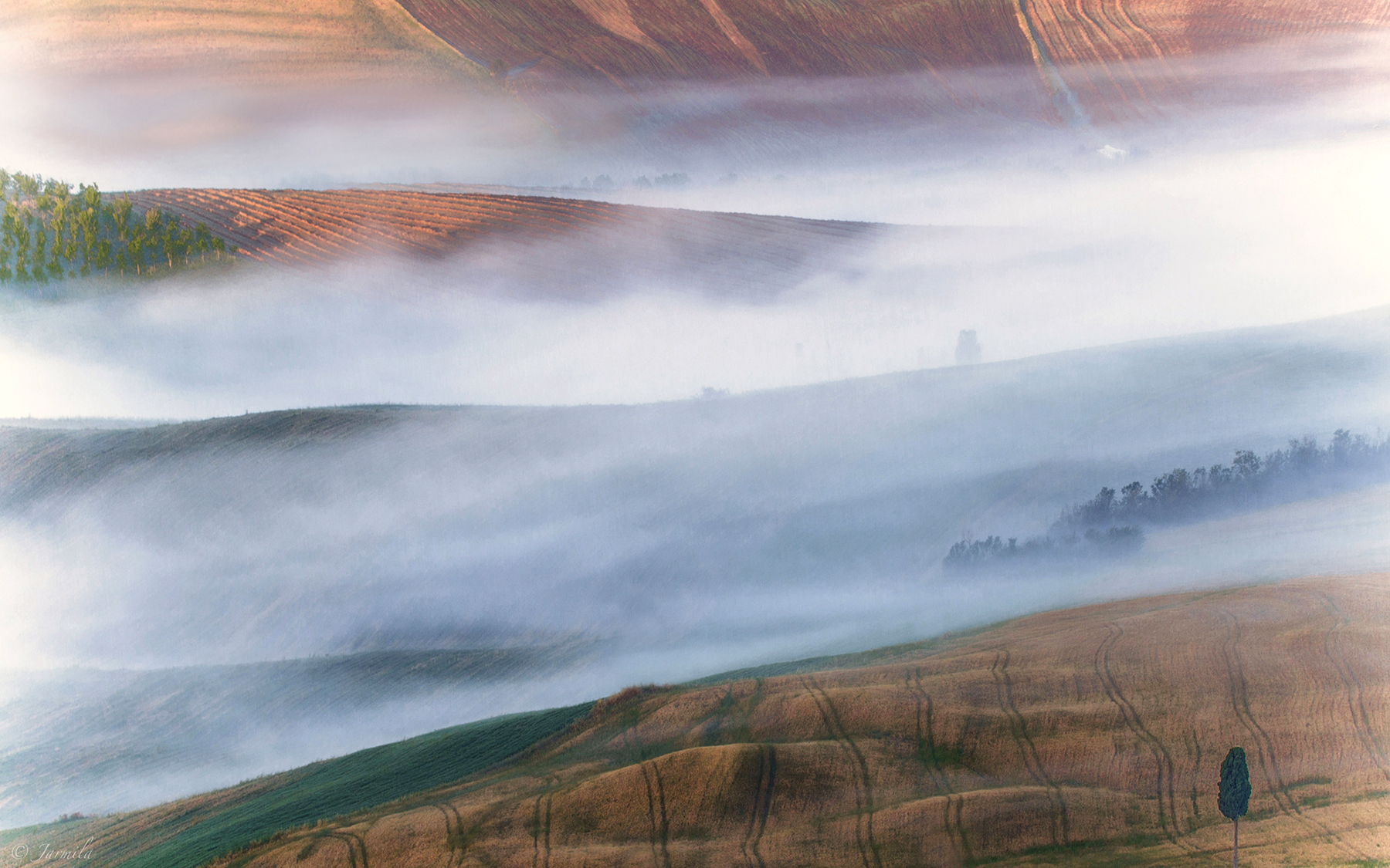 Dolce risveglio in Val d'Orcia