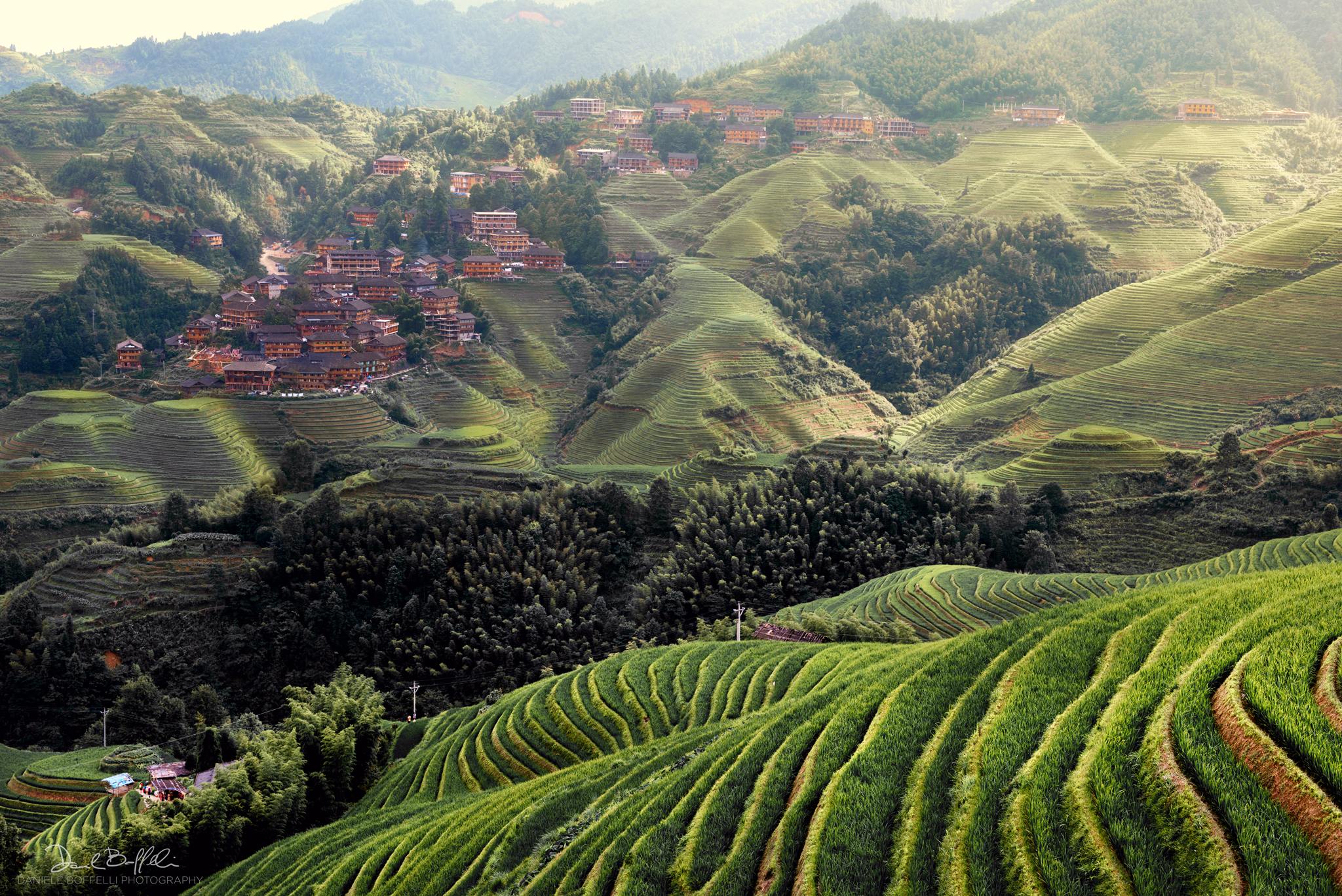 Terrazzamenti di riso a Longsheng, Yunnan