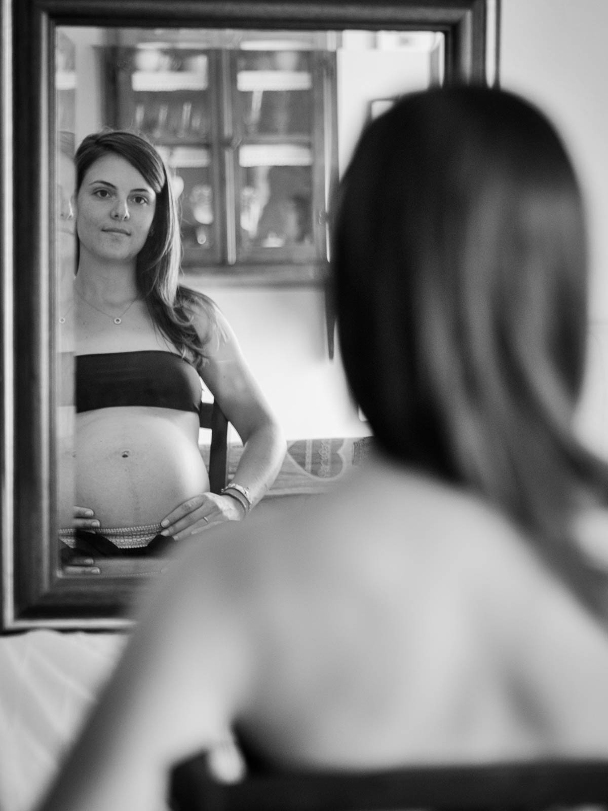 futura mamma soddisfatta