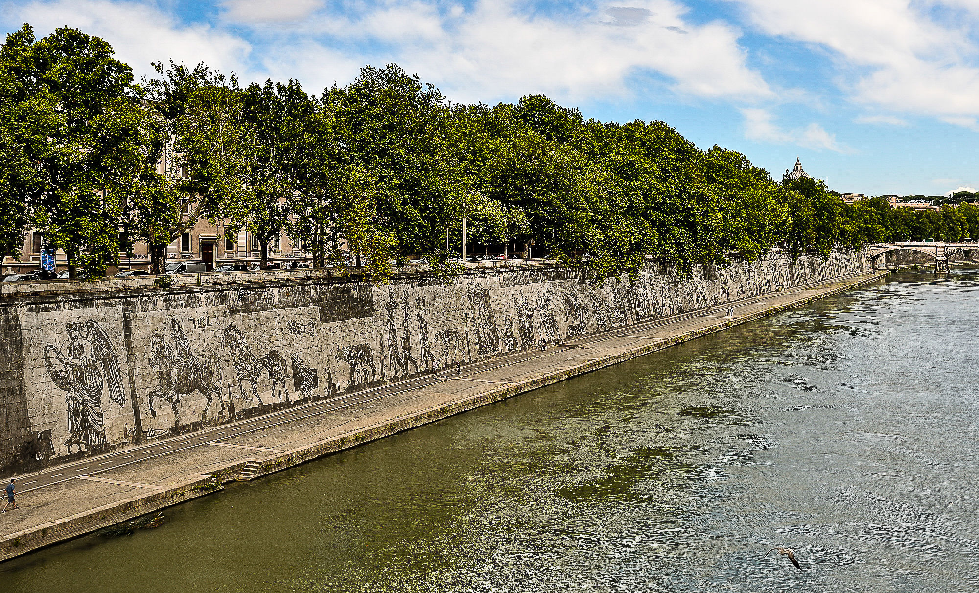 Il meraviglioso graffito con la storia di Roma .