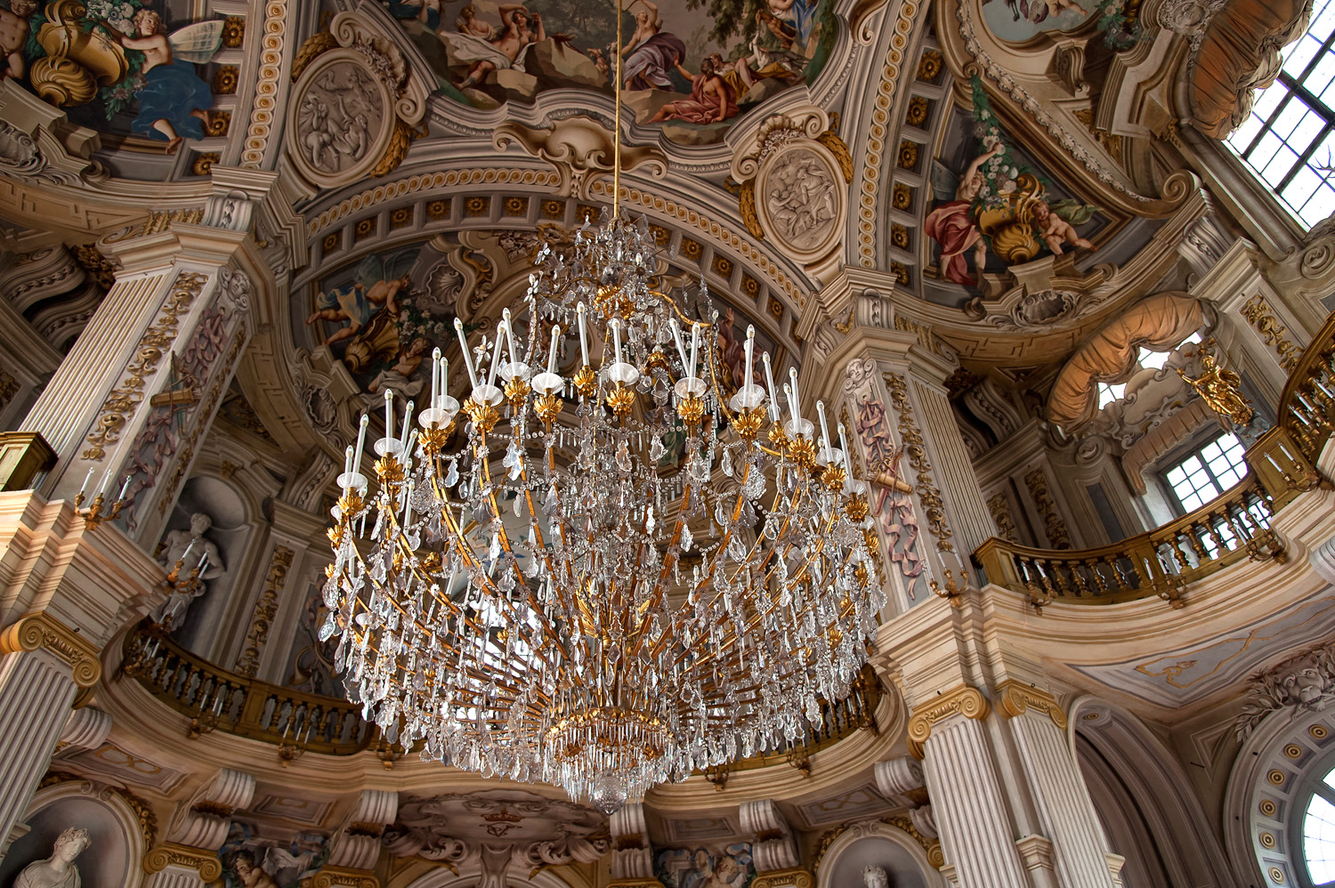 chandelier in the main hall