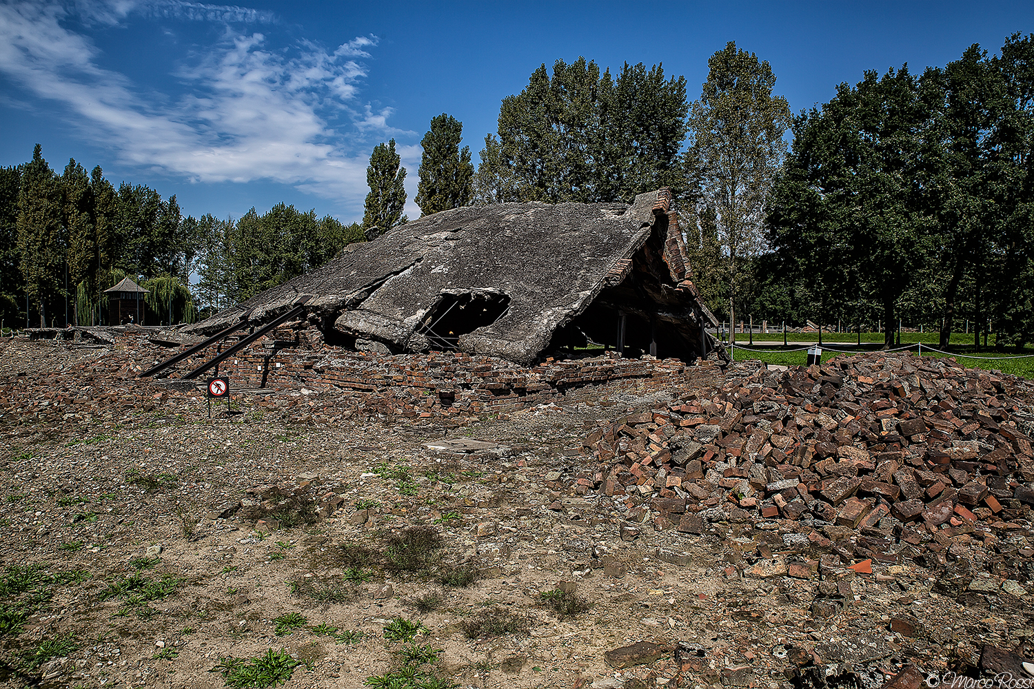 The gas chambers destroyed not to leave evidence