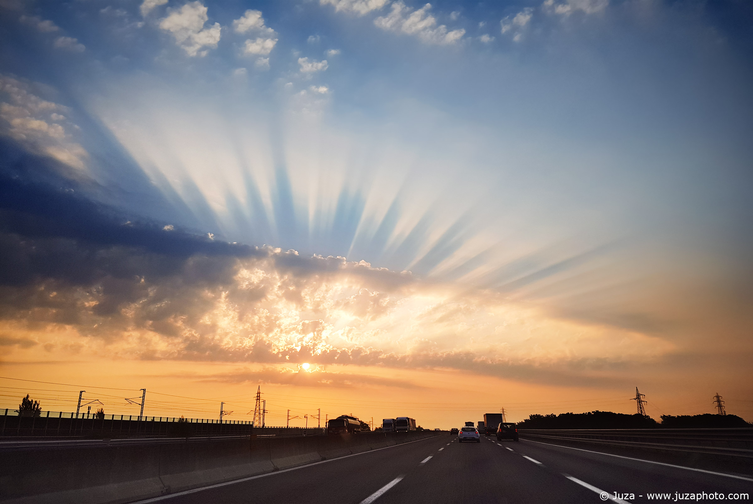 Traveling, spectacular sunrise ...