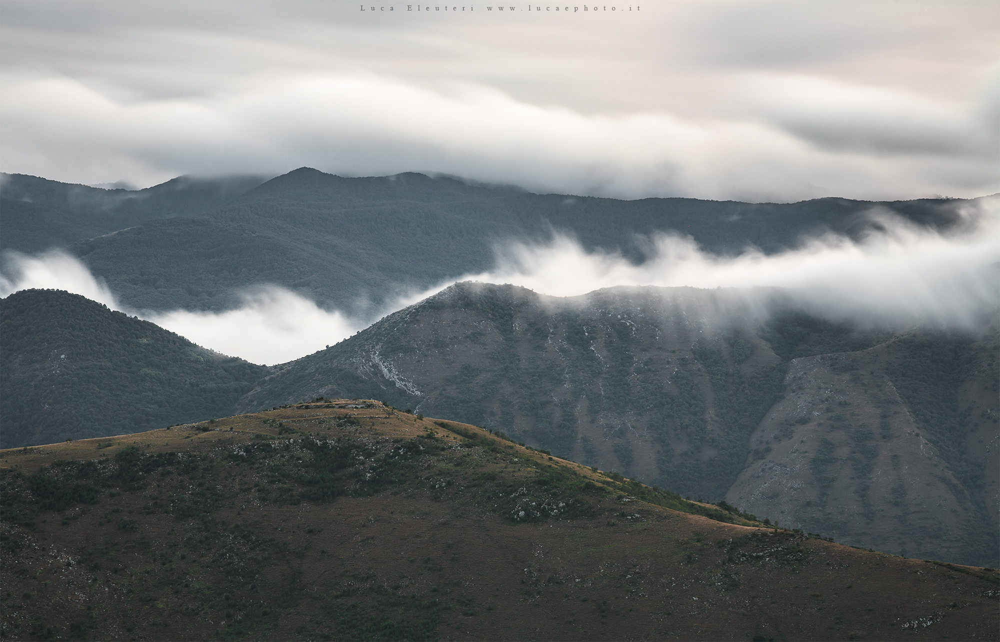 Wind clouds and mountains