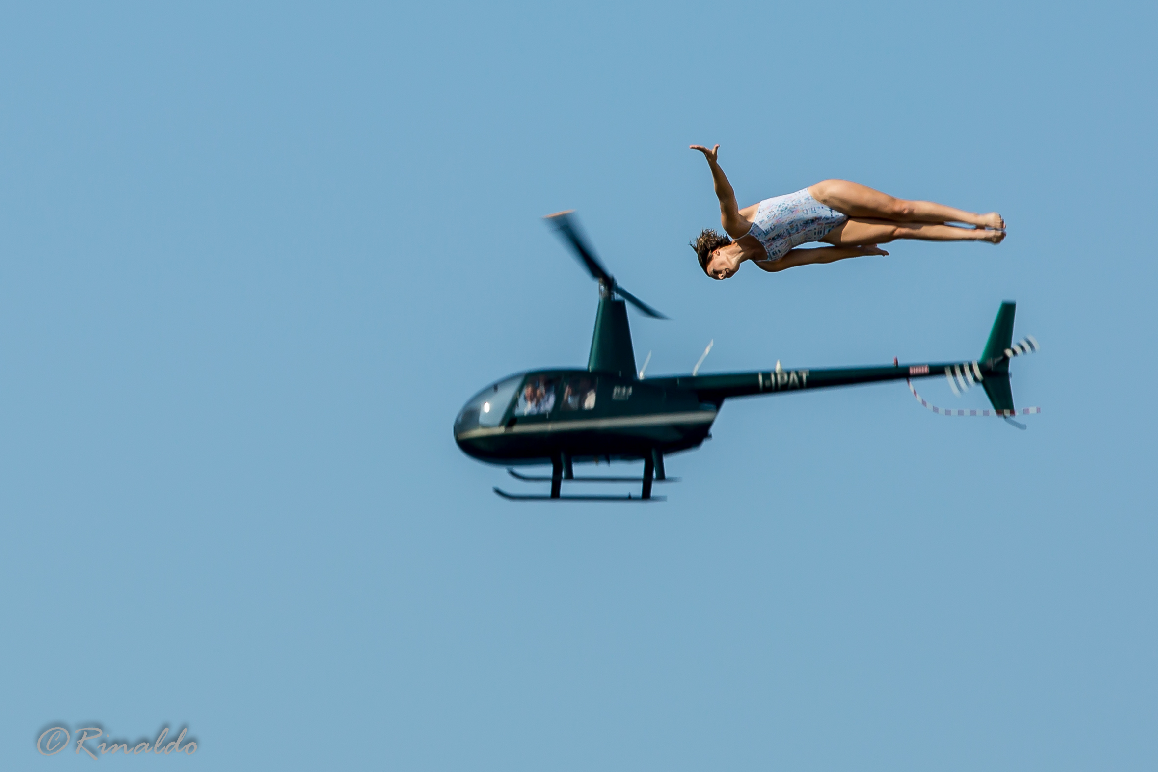 In the blue painted blue