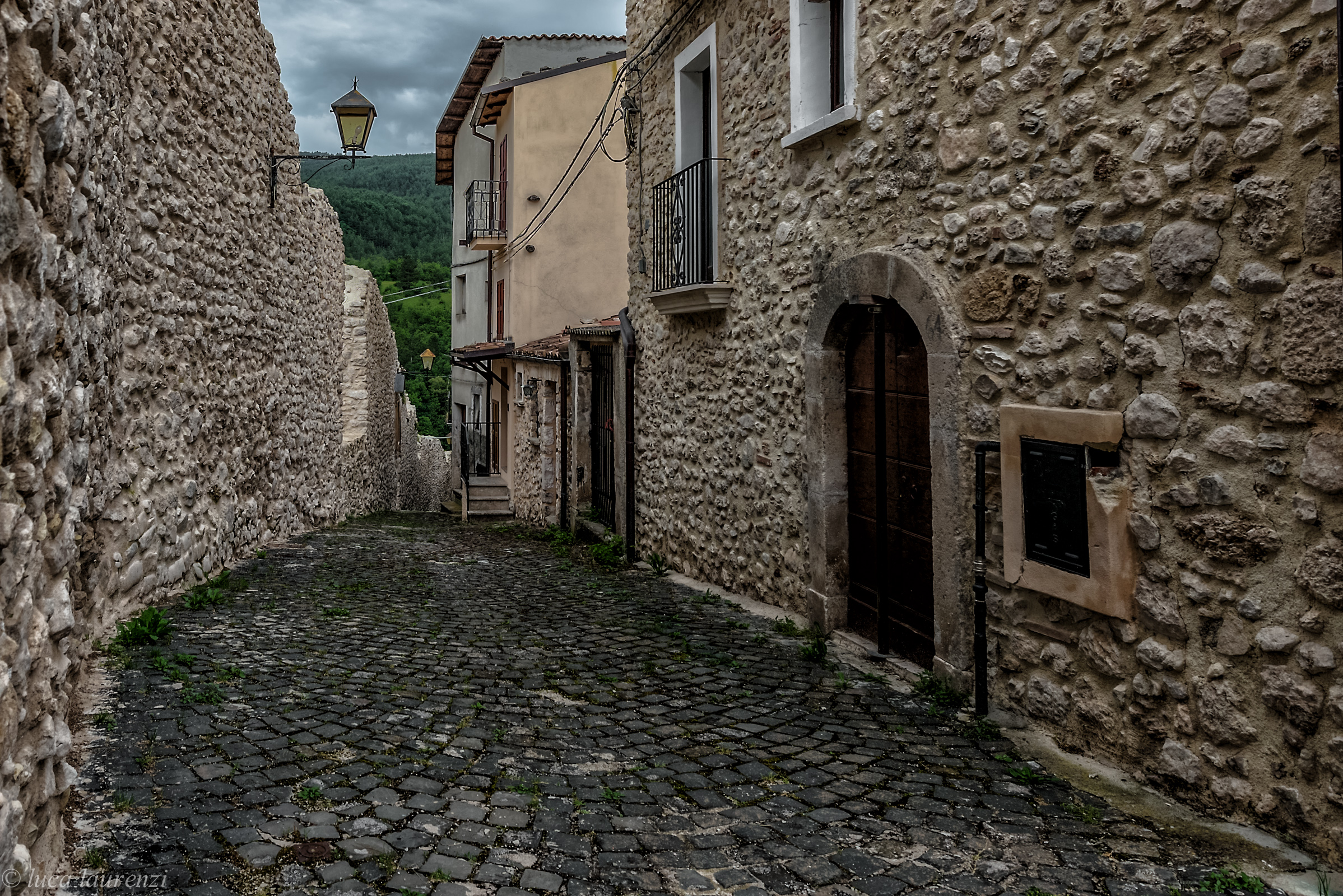 along the walls of Assergi