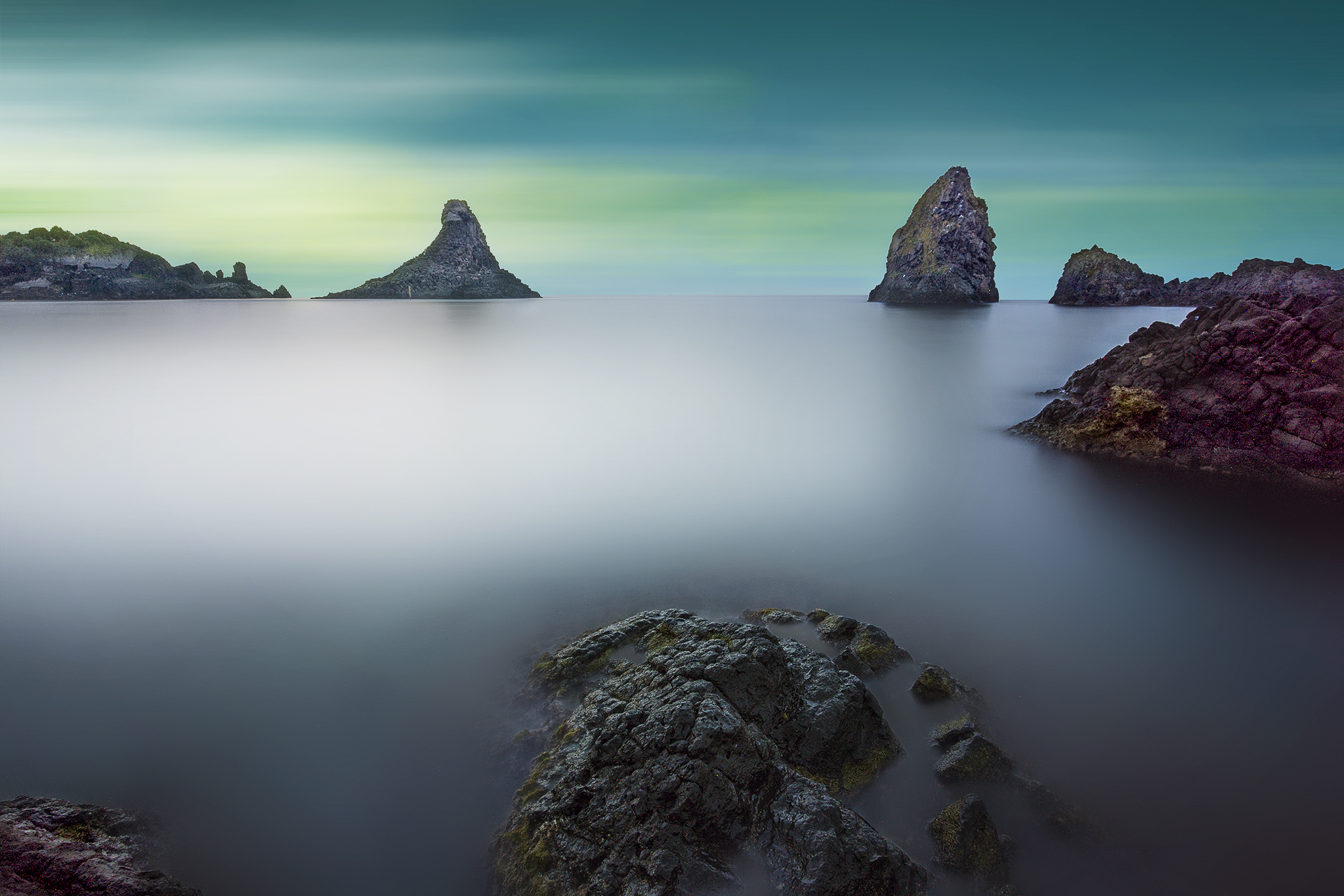 The rocks on the sea