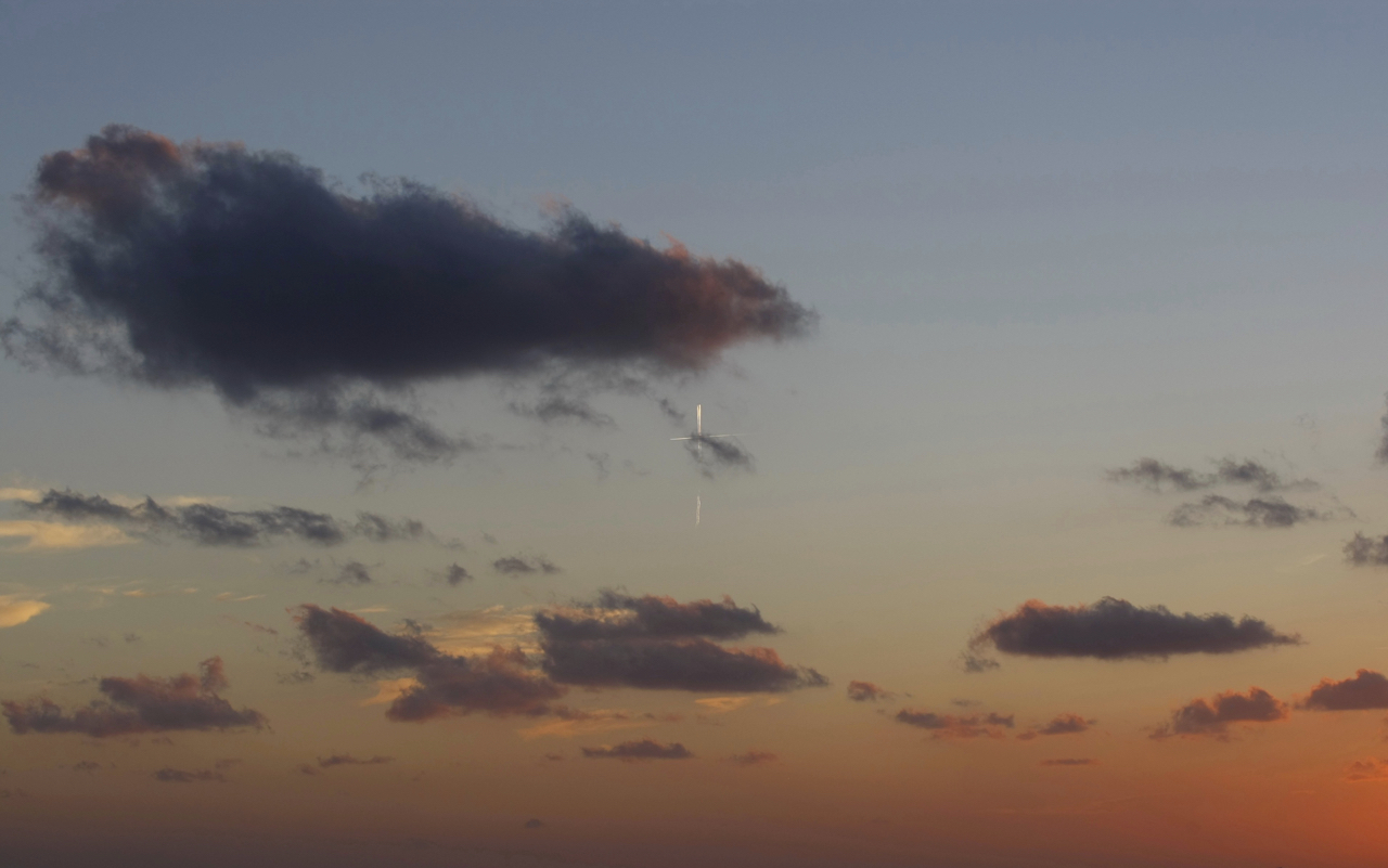 un casuale e particolare tramonto a Palmarola